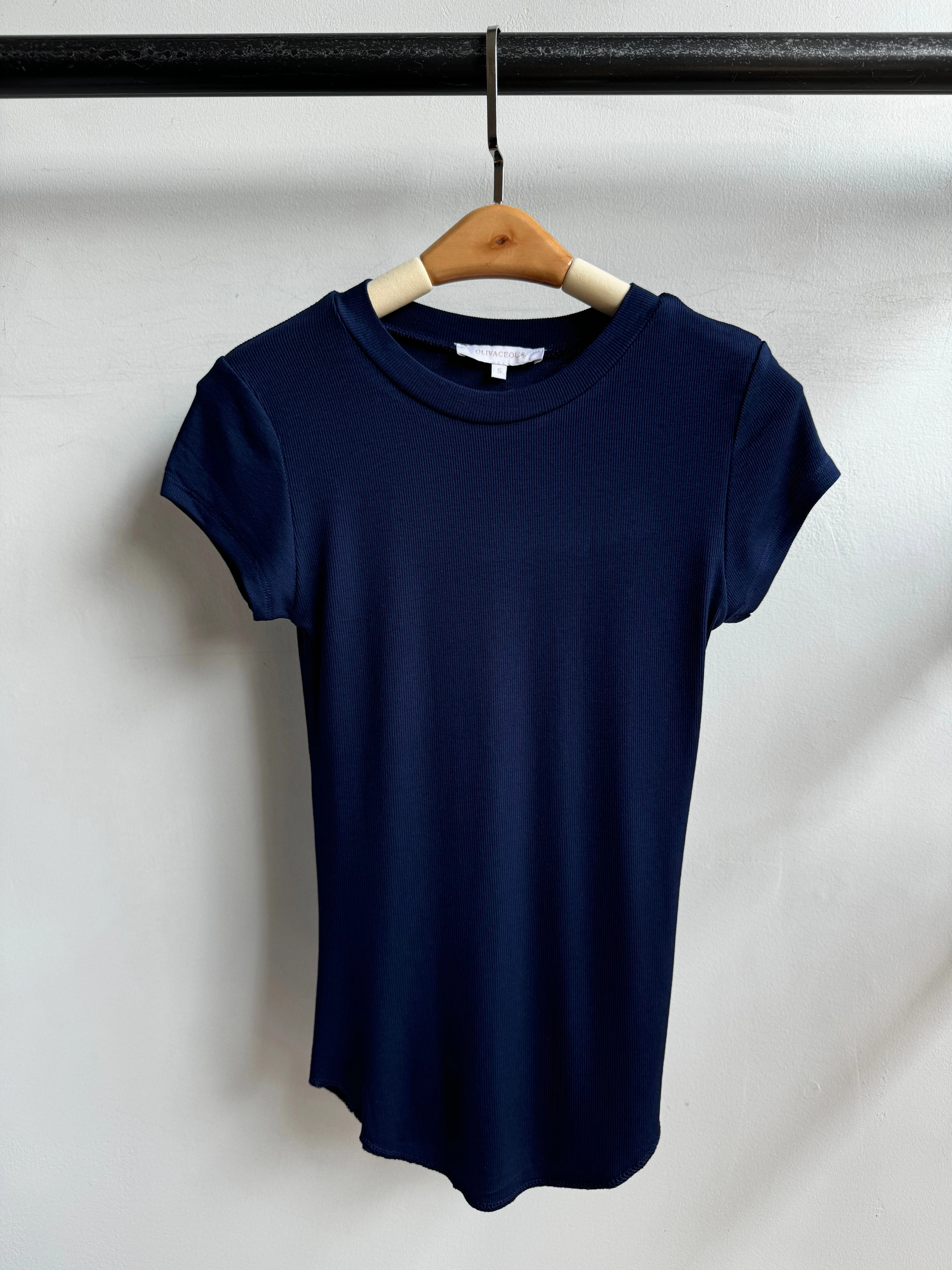 CORE Ribbed Tee DoubleLayeredCollar