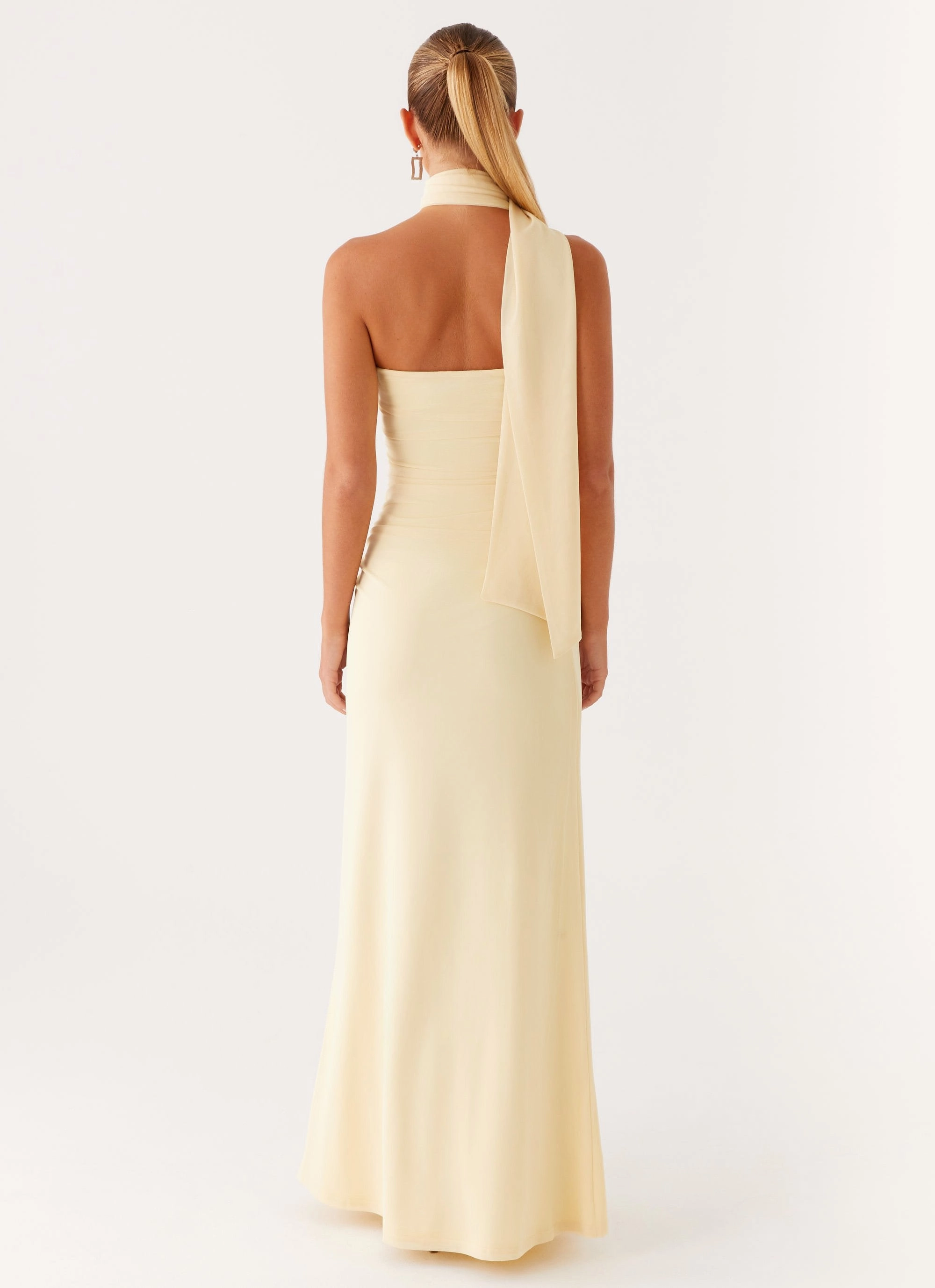 Songbird Maxi Dress - Yellow Villa Mood Cotton-Blend