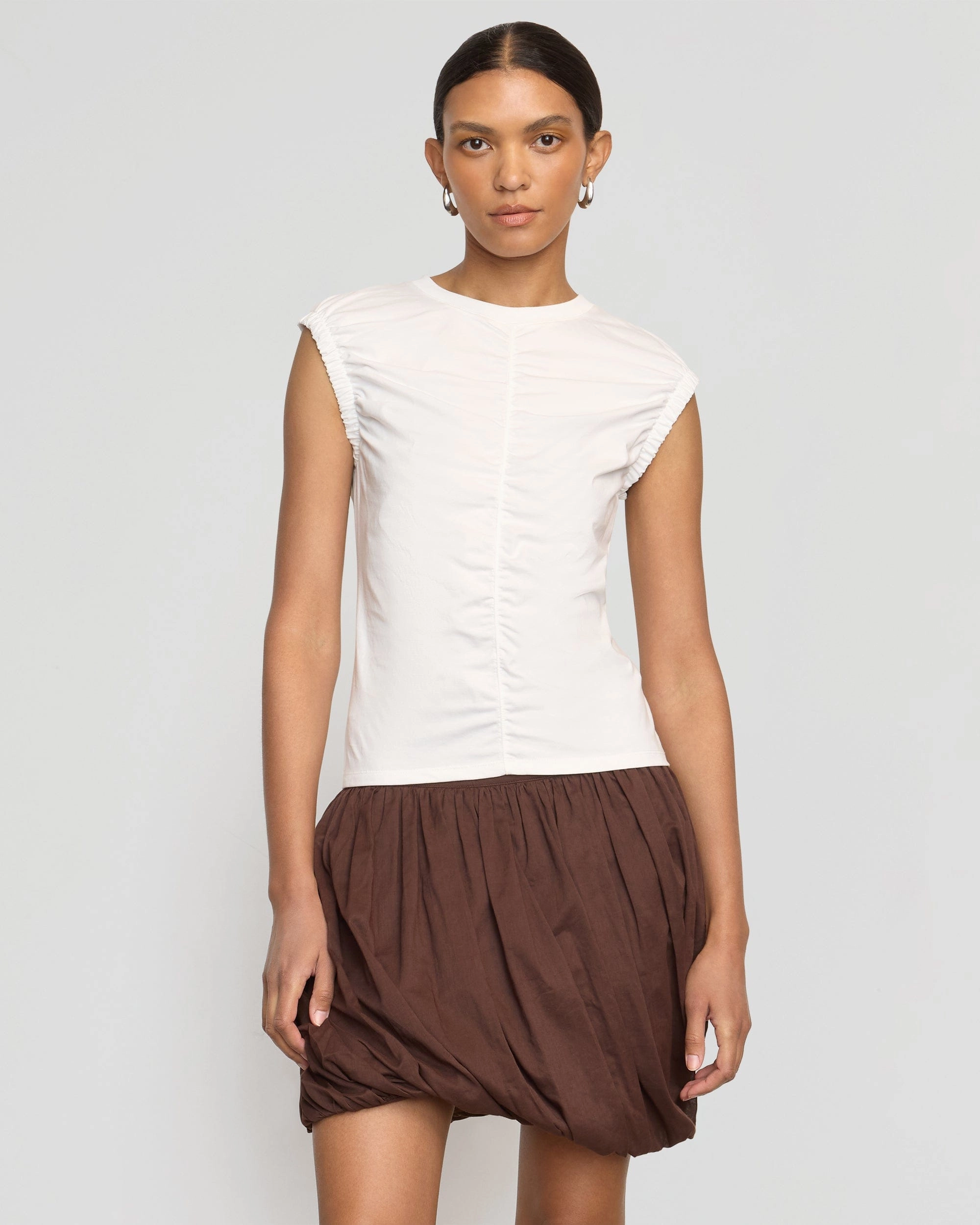 Basic Piece Lior Elasticated Cap-Sleeve Tank