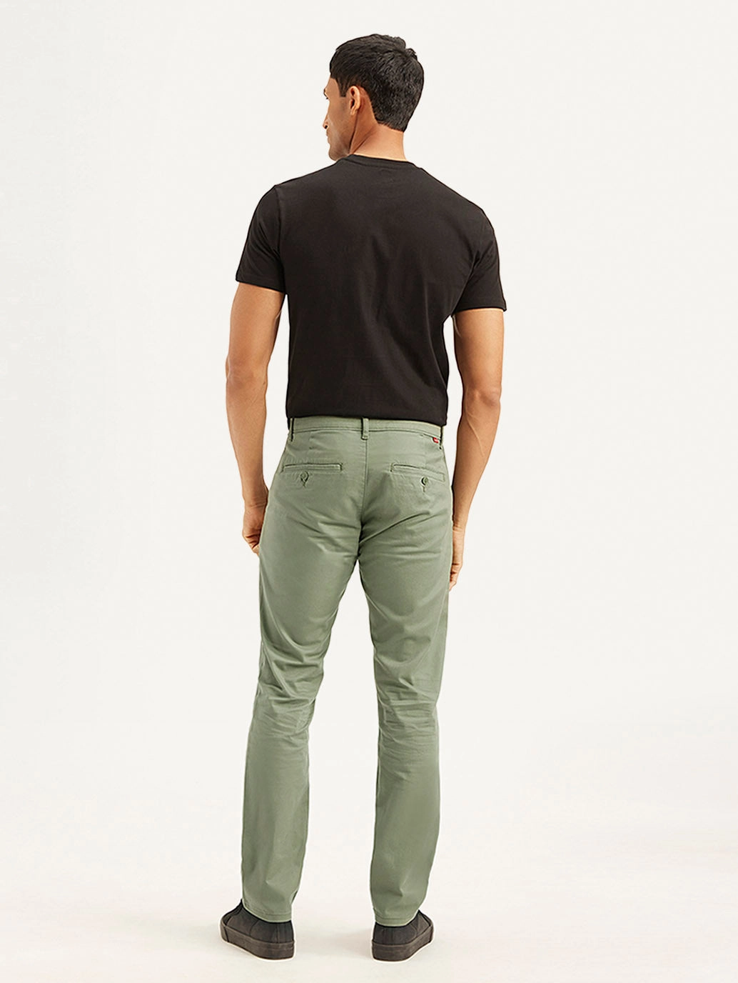 Simple Comfort Wear Men's Olive Slim Fit Trousers