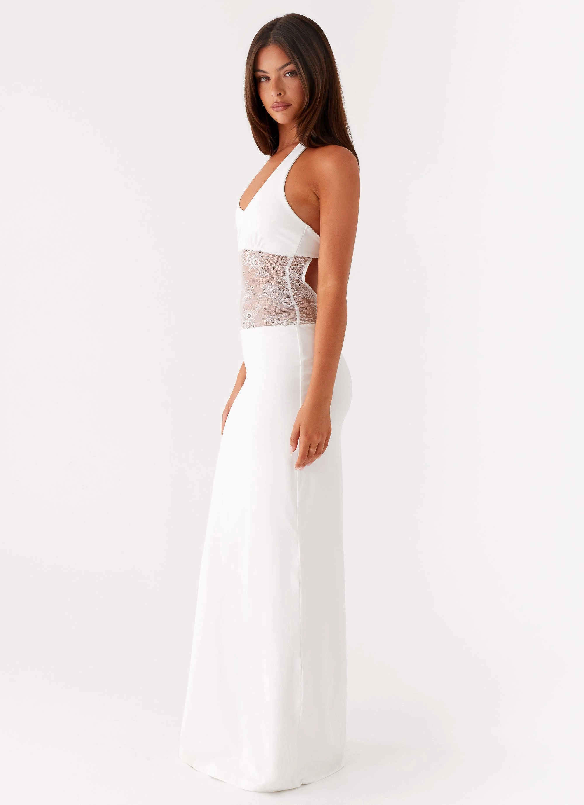 Texture Soft Main Focus Maxi Dress - White