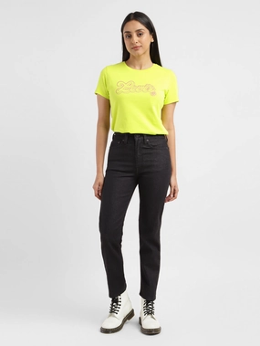 Women's Black Wedgie Straight Fit Mid Rise Jeans Festival Outfit Comfy Artist Vibe Road Trip Casual Friday Home Comfort