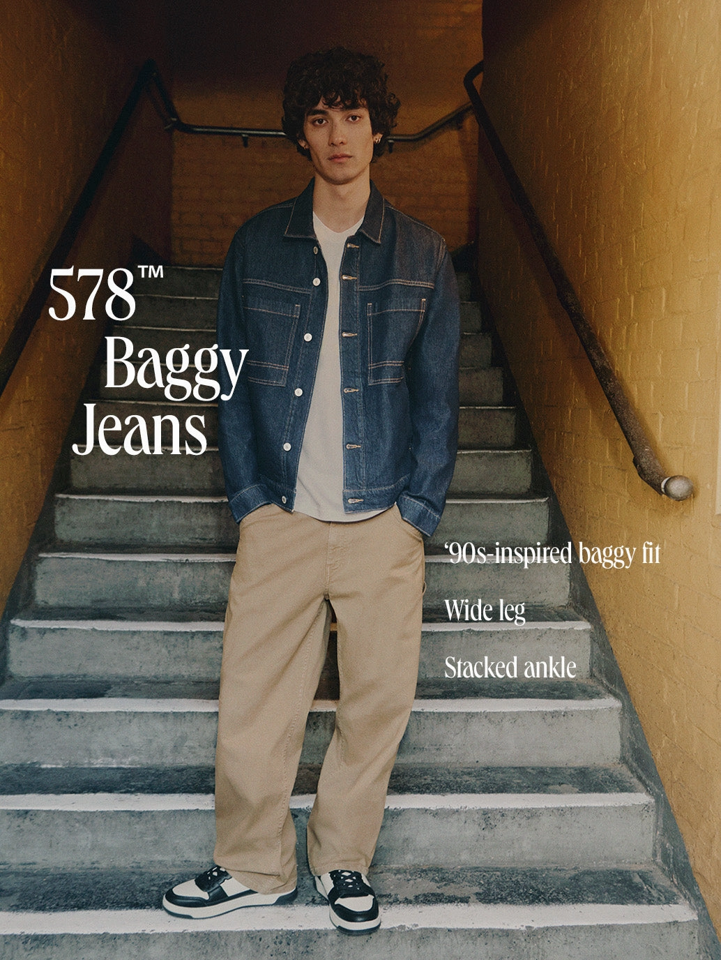 Men's 578 Navy Blue Loose Fit Mid Rise Jeans Timeless Option