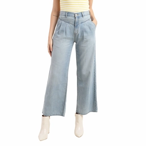 Artist Vibe Everyday Casual Staple Women's Blue Baggy Fit High Rise Jeans