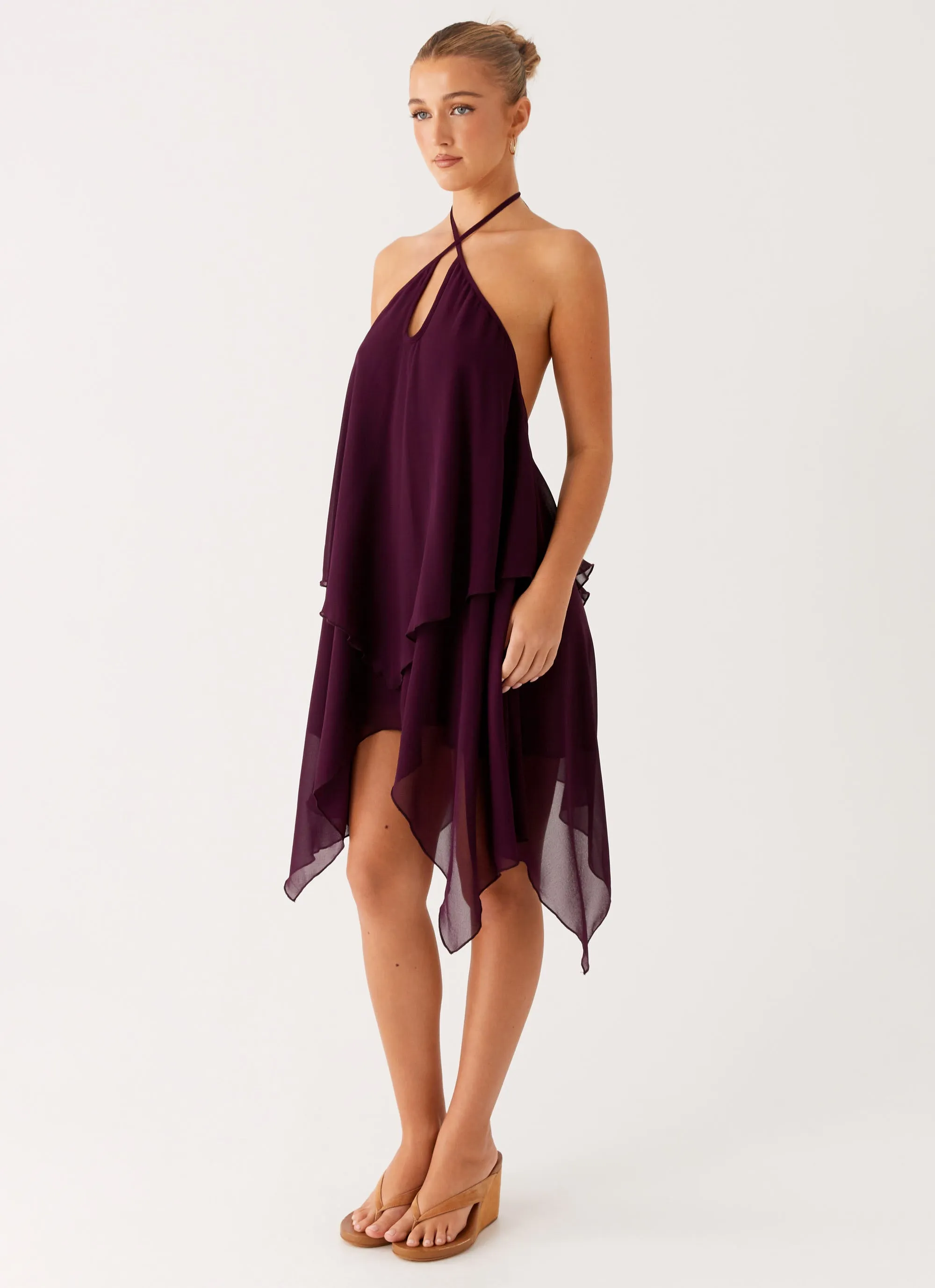 Dalenti Midi Dress - Plum Chic Statement
