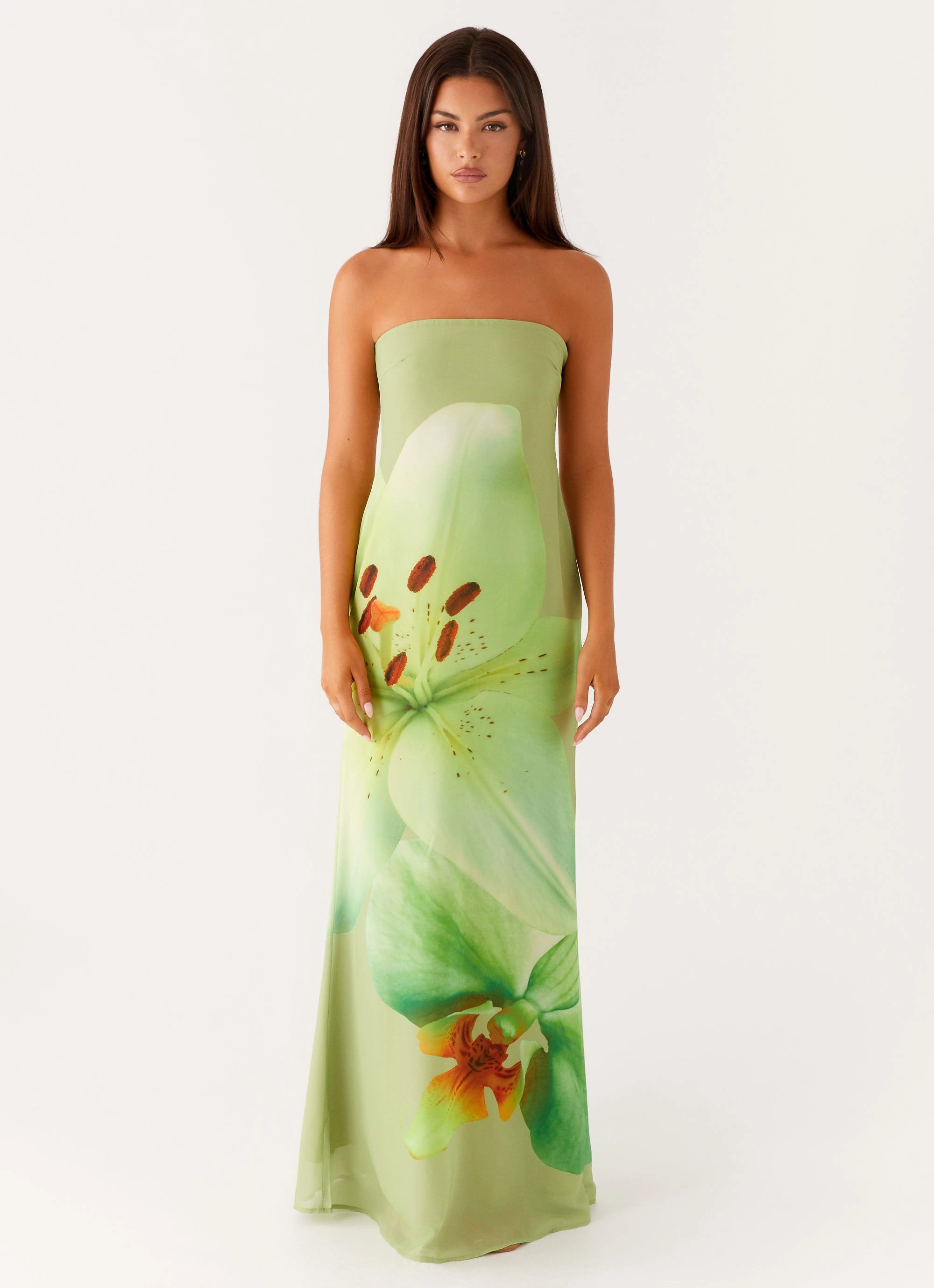 Darcy Maxi Dress - Green Floral Radiant Mood