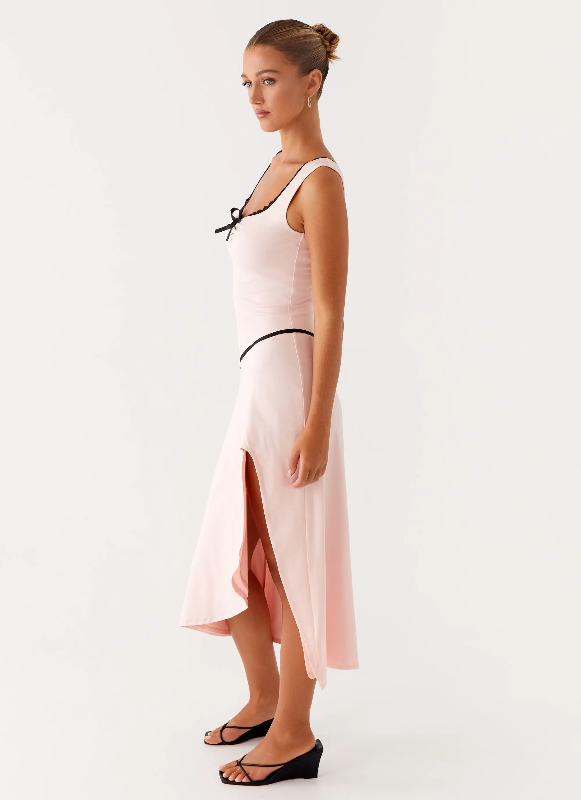 Darlene Midi Dress - Pink Dew Tone