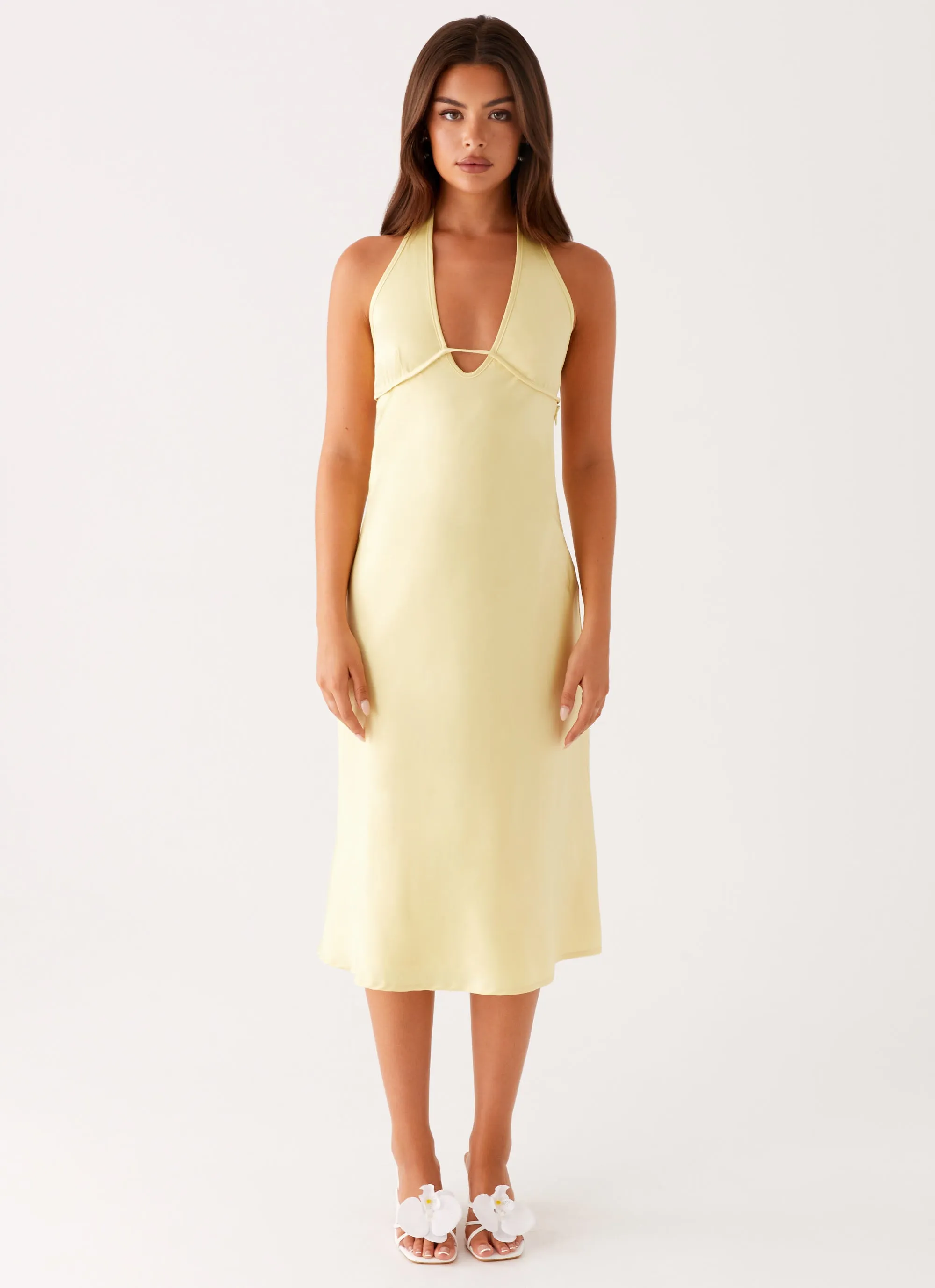 Bride Friend Davies Midi Dress - Yellow