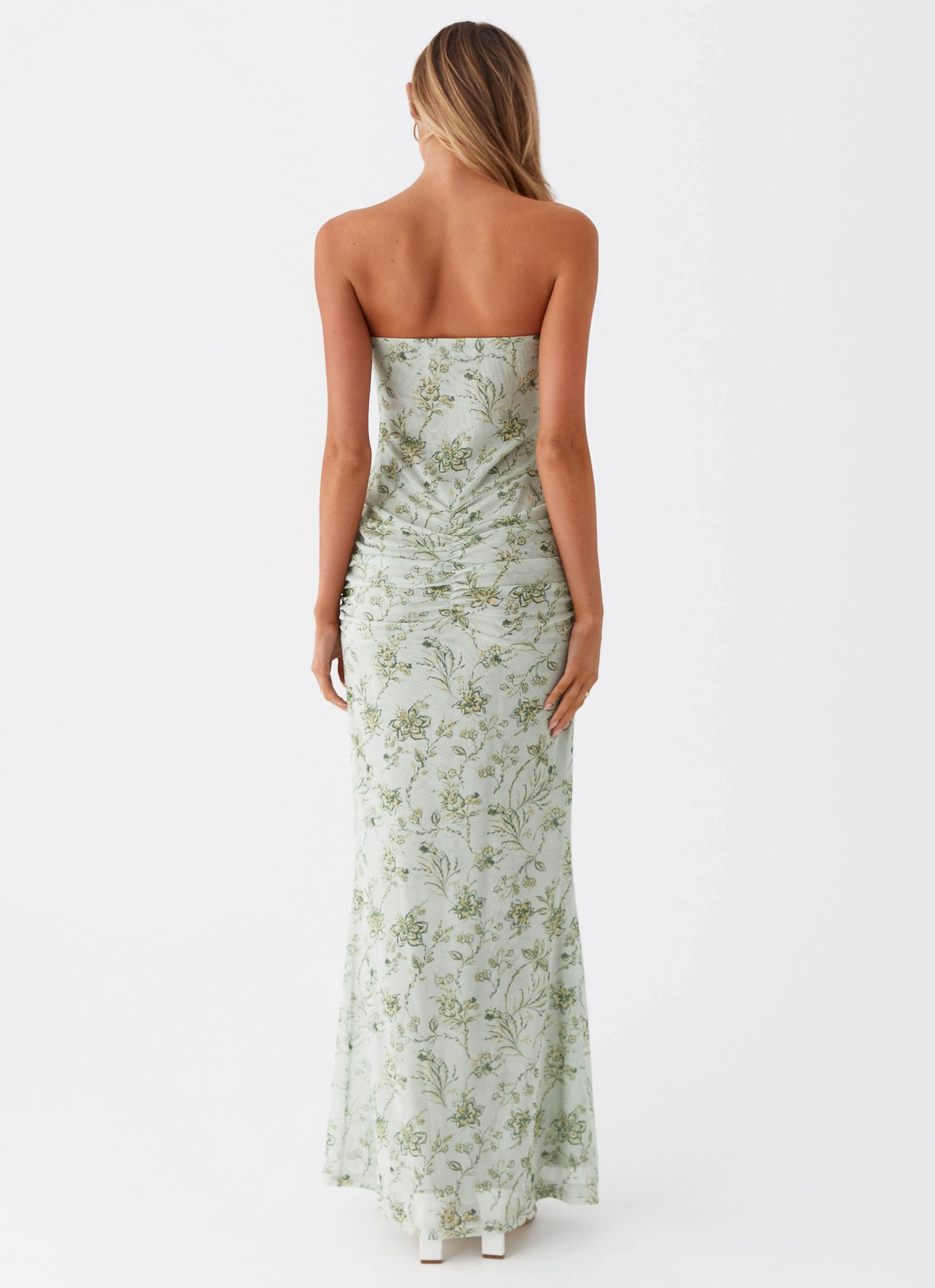 Subtle Drape Party Floral Dearest Maxi Dress - Sage Floral