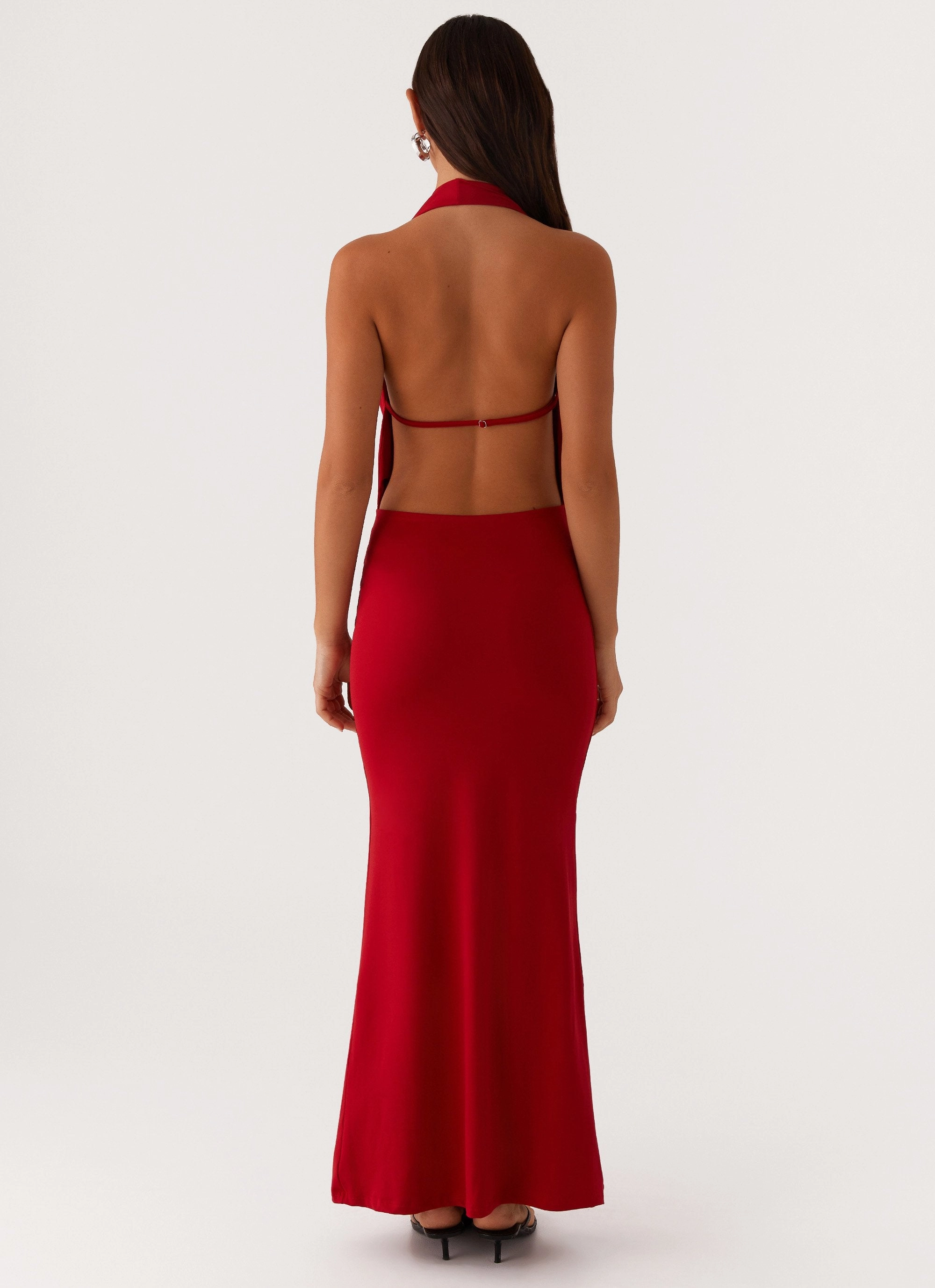 Dedicated Maxi Dress - Red Soft Vibes Wool-Blend