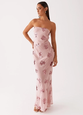 Full Coverage Sweet Escape Sequin Maxi Dress - Baby Pink