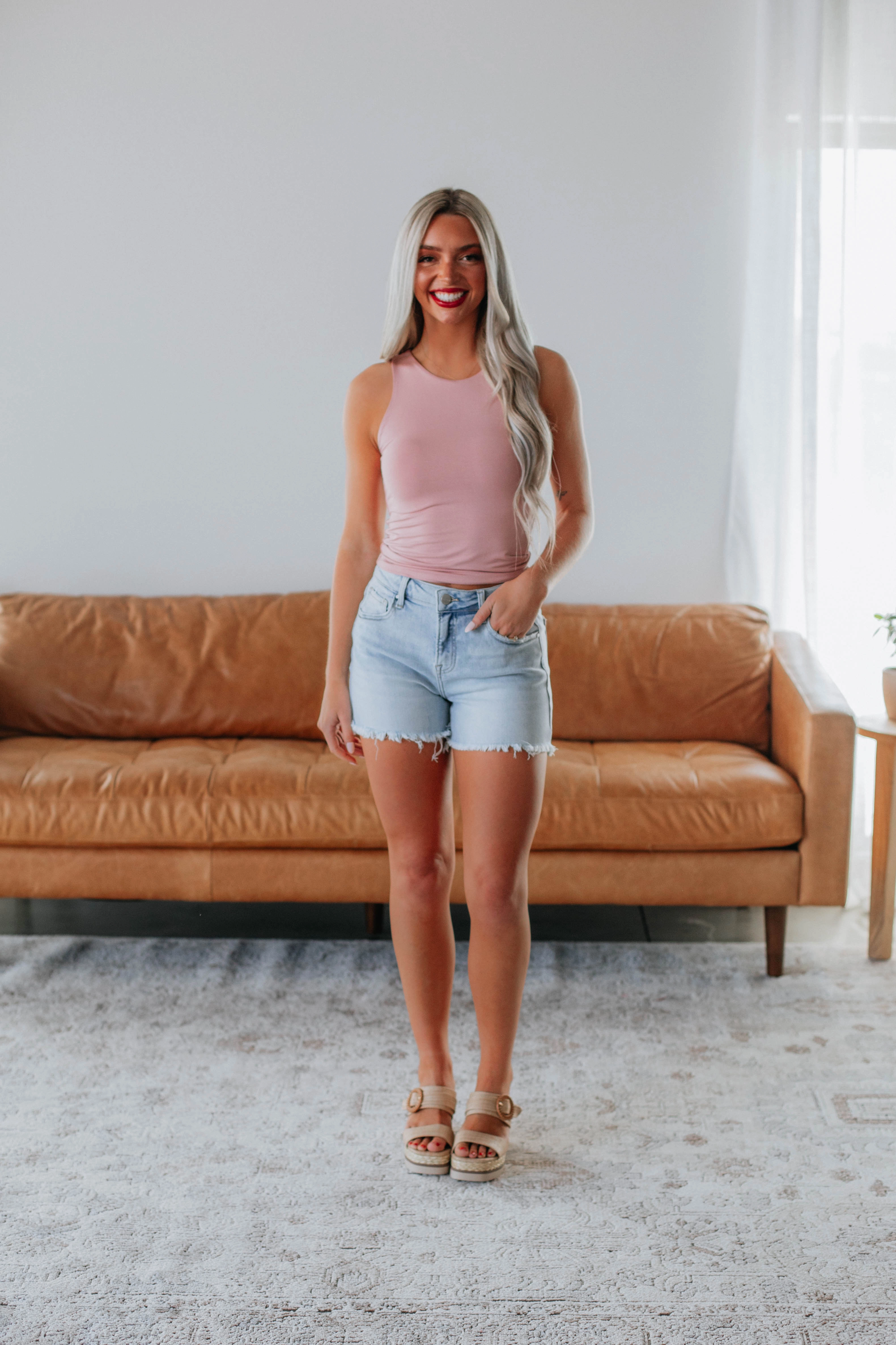 Demi Basic Tank - Dusty Rose rigid use long term projects