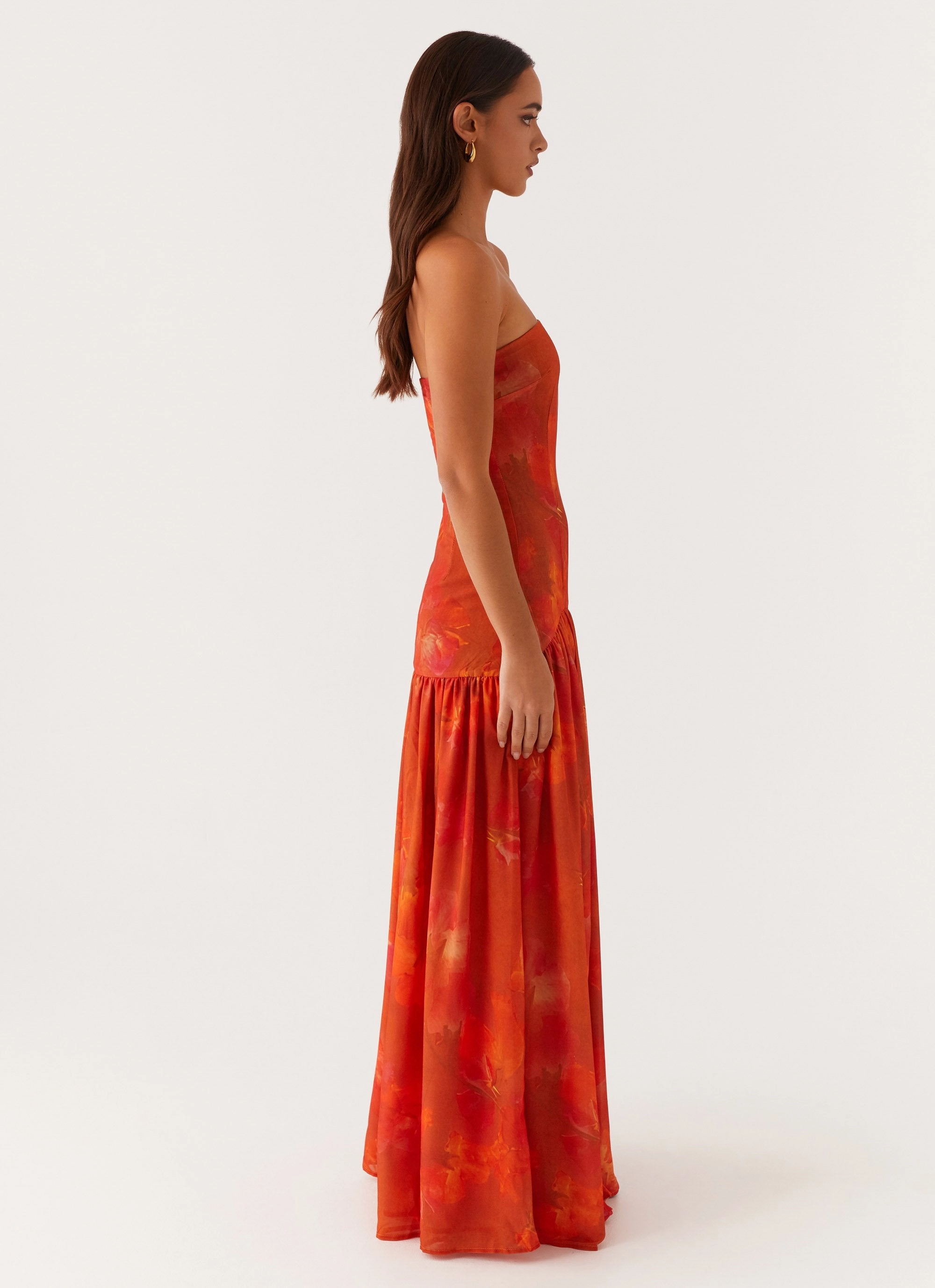 Evening Tone Eden Strapless Maxi Dress - Amber
