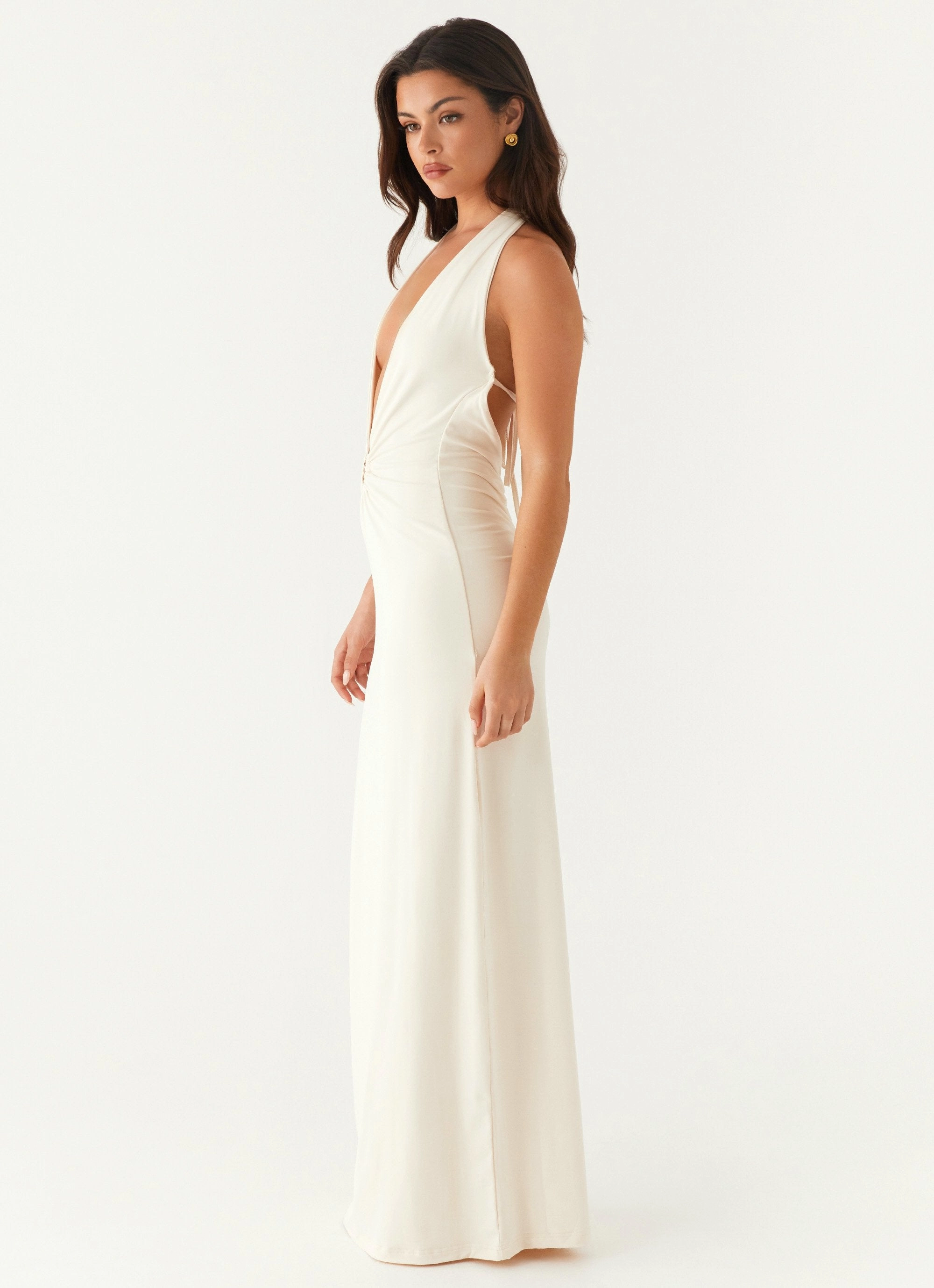 Fresh Motion Linen Love Dominica Maxi Dress - Ivory