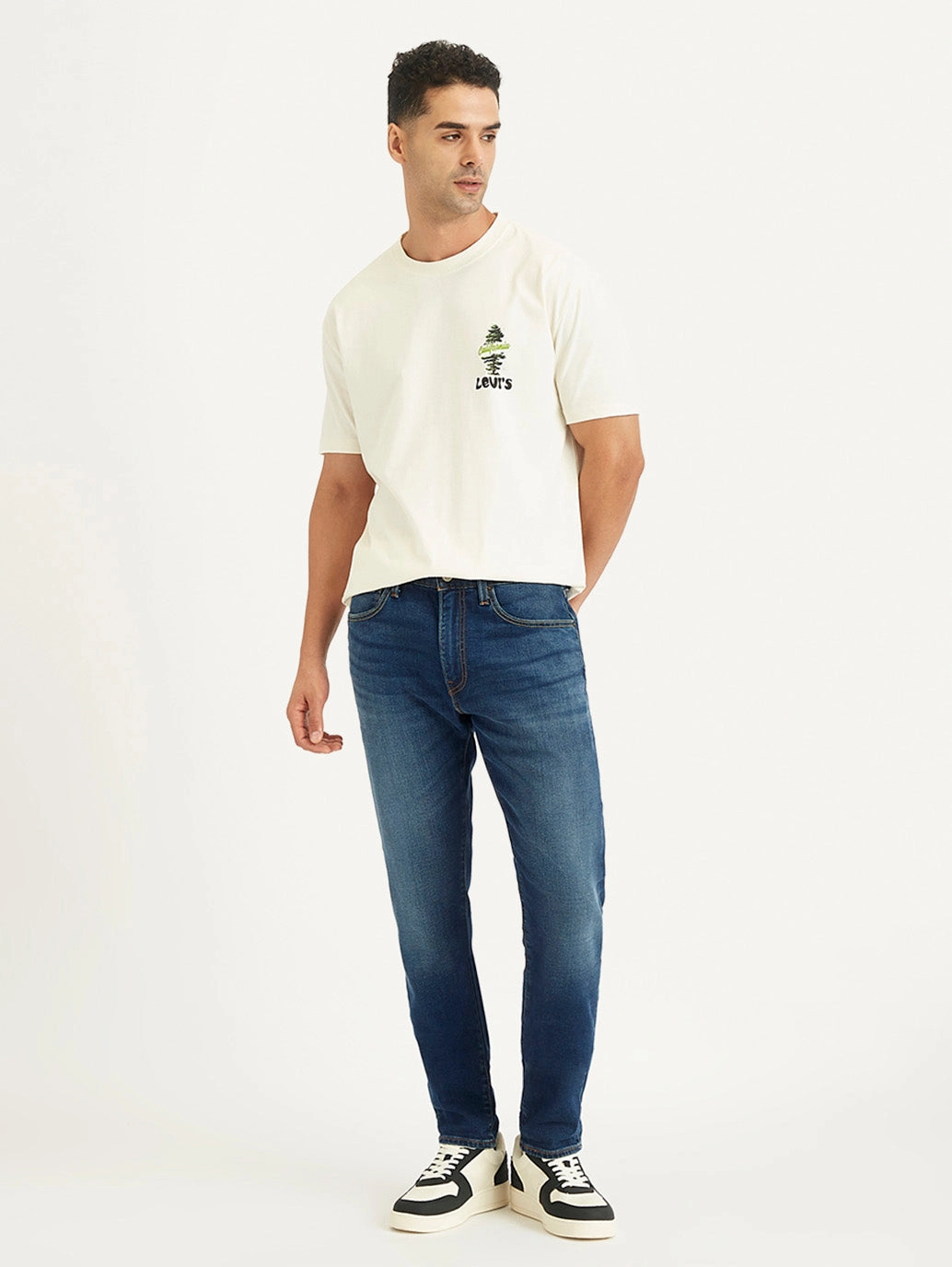 Men's 512 Blue Slim Tapered Fit Mid Rise Jeans No Fuss Fit Slim Silhouette