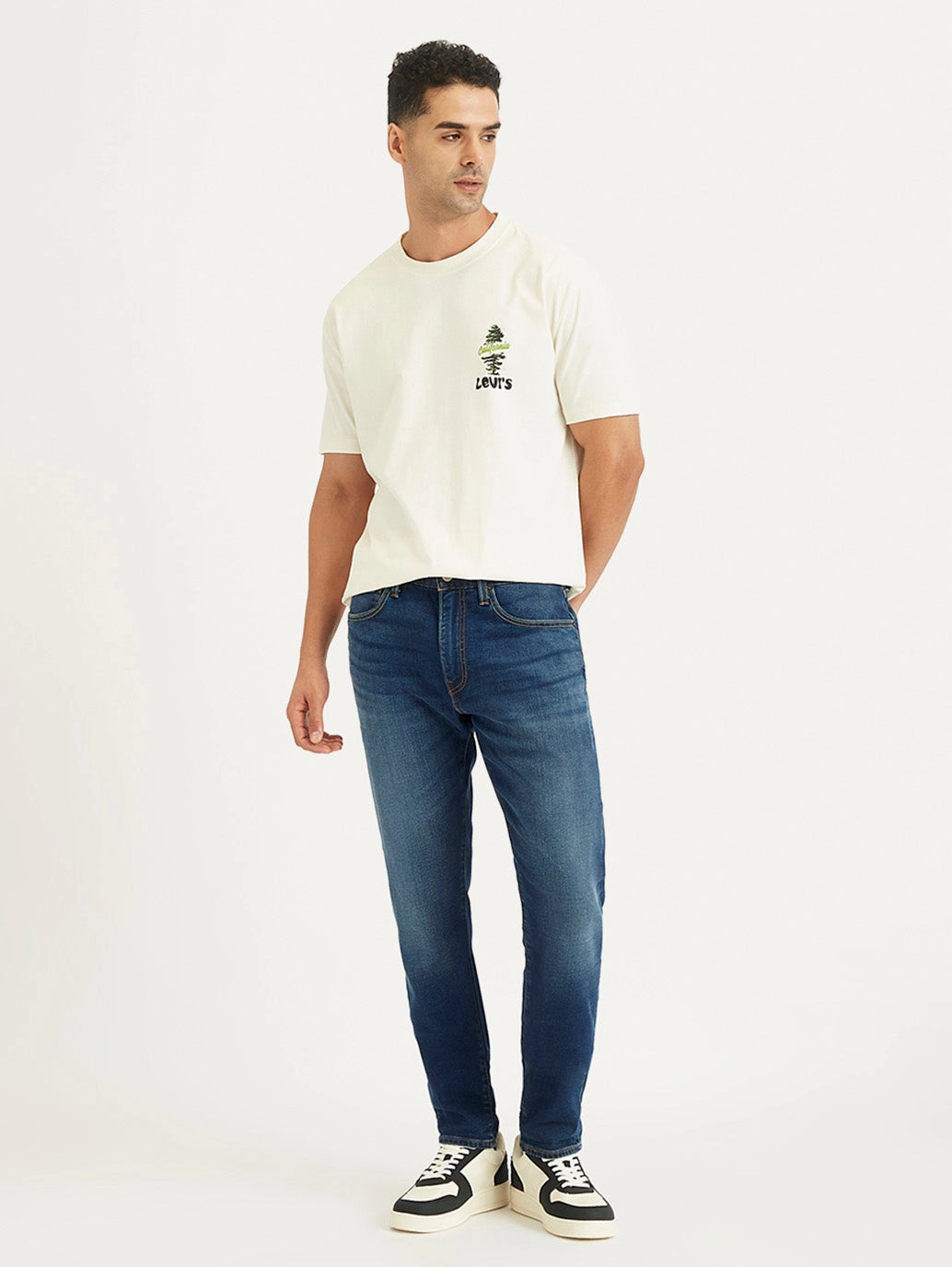 Trendy Look Couple Look Work Ready Men's 512 Blue Slim Tapered Fit Mid Rise Jeans