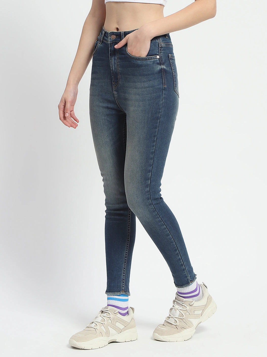 Madame Whiskered Stone Wash Green Tinted Cotton Denim Low Maintenance Earthy Streetwear Fan Nature Lover