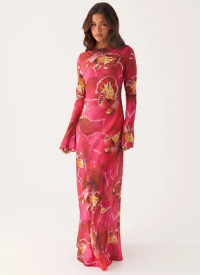 Lorde Maxi Dress - Orchid Pink Stylish Fit Elegant holiday wear