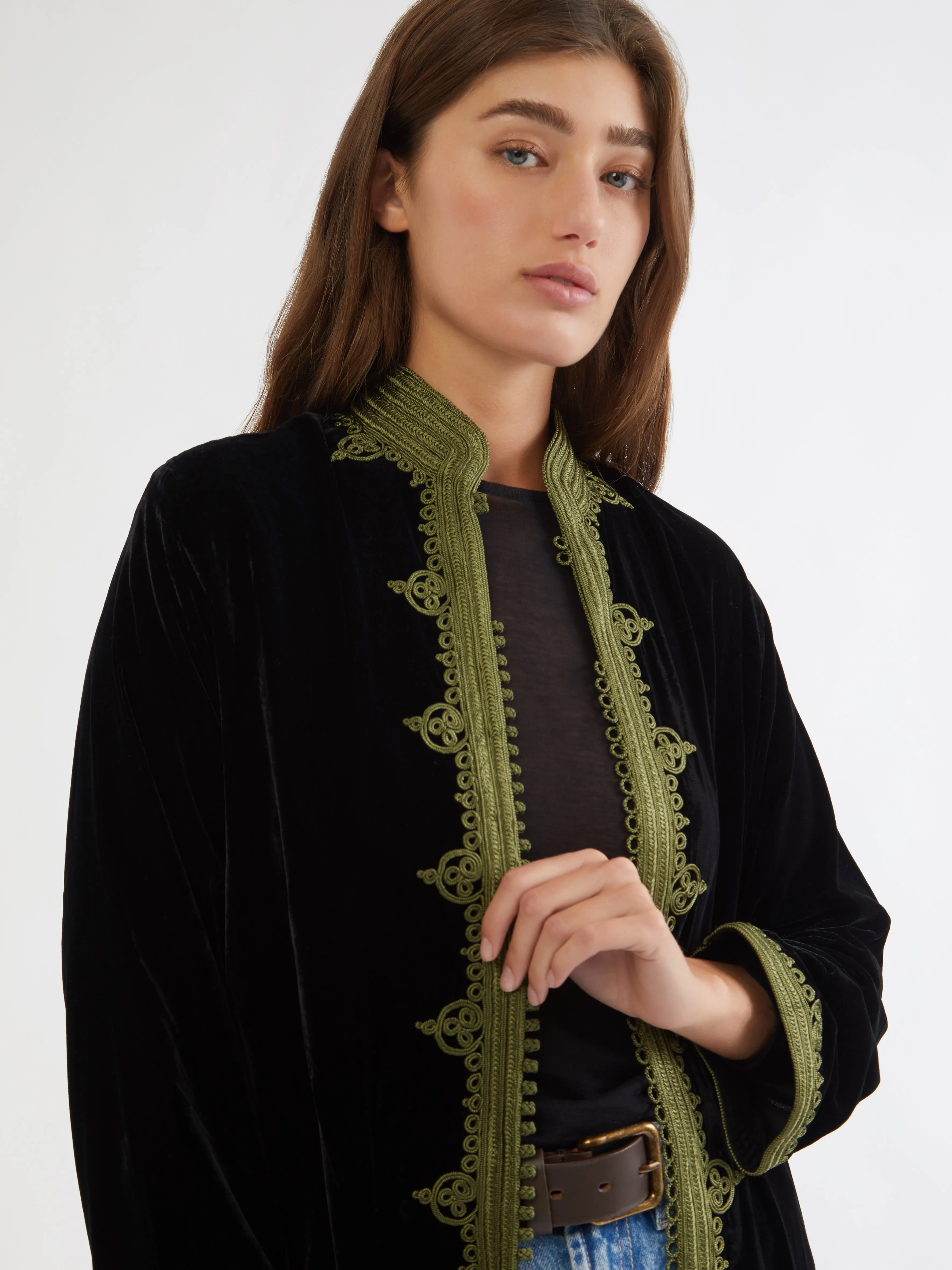 Moroccan velvet coat Waterproof Design