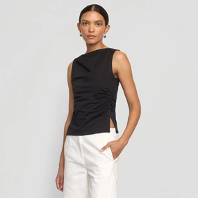 Quick Dry Technology Value for Money Josie Shirred-Side Cowl-Neck Tee