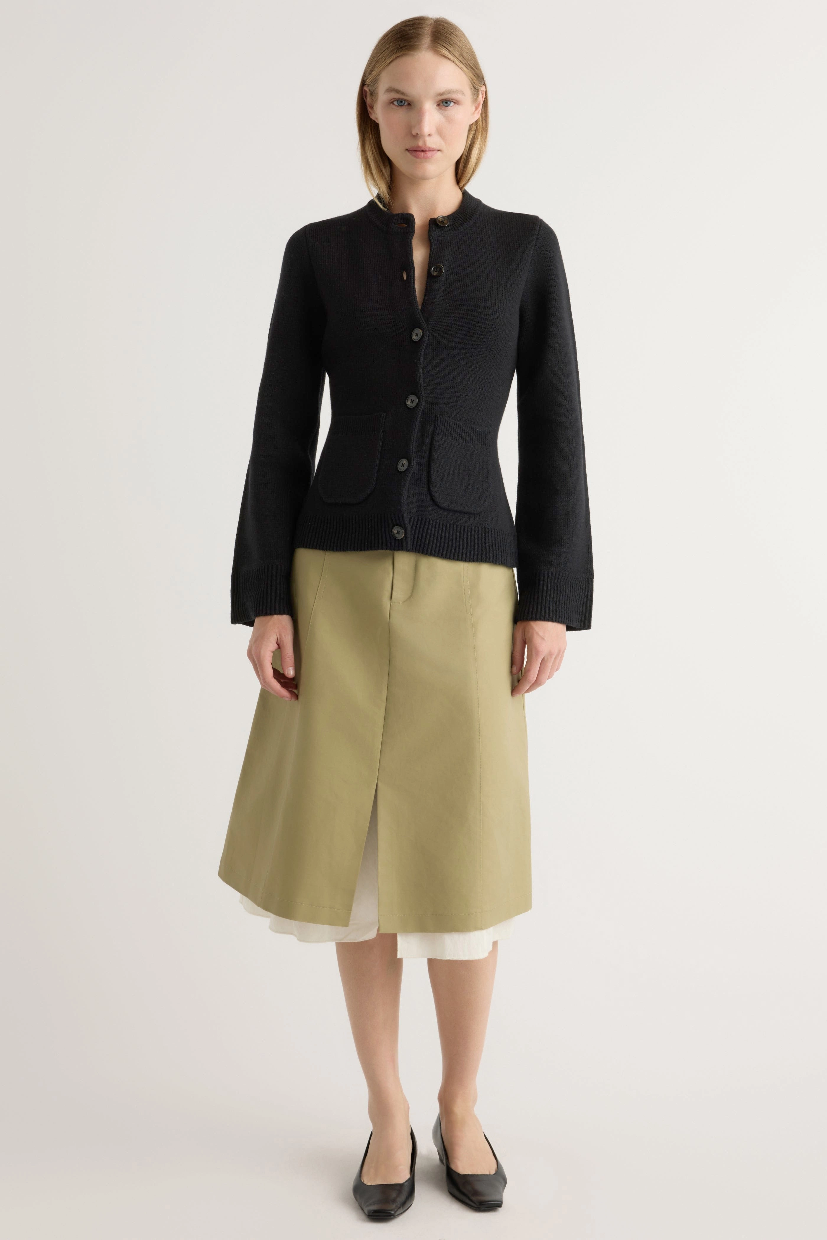 Golf Course Comfortable Stretch Eames Organic Cotton-Wool Cardigan Urban Comfort