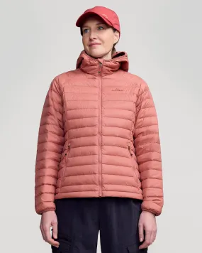 SoftshellMaterial Travel Must Women's Heli Down Hooded Jacket v3 - Clay