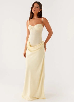 Romy Maxi Dress - Yellow Dreamy Look Chic Harmony