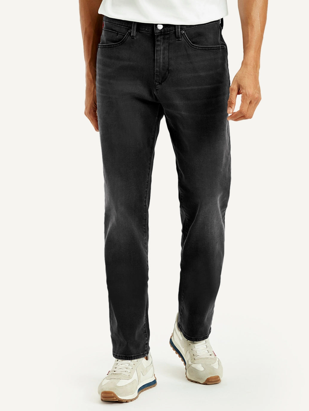 Men's Redloop 541 Black Athletic Tapered Fit Mid Rise Jeans Weekend Warrior Festival Outfit Smooth Party Look Luxury