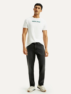 Trend Friendly Sustainable Manufacturing Men's Redloop 541 Black Athletic Tapered Fit Mid Rise Jeans