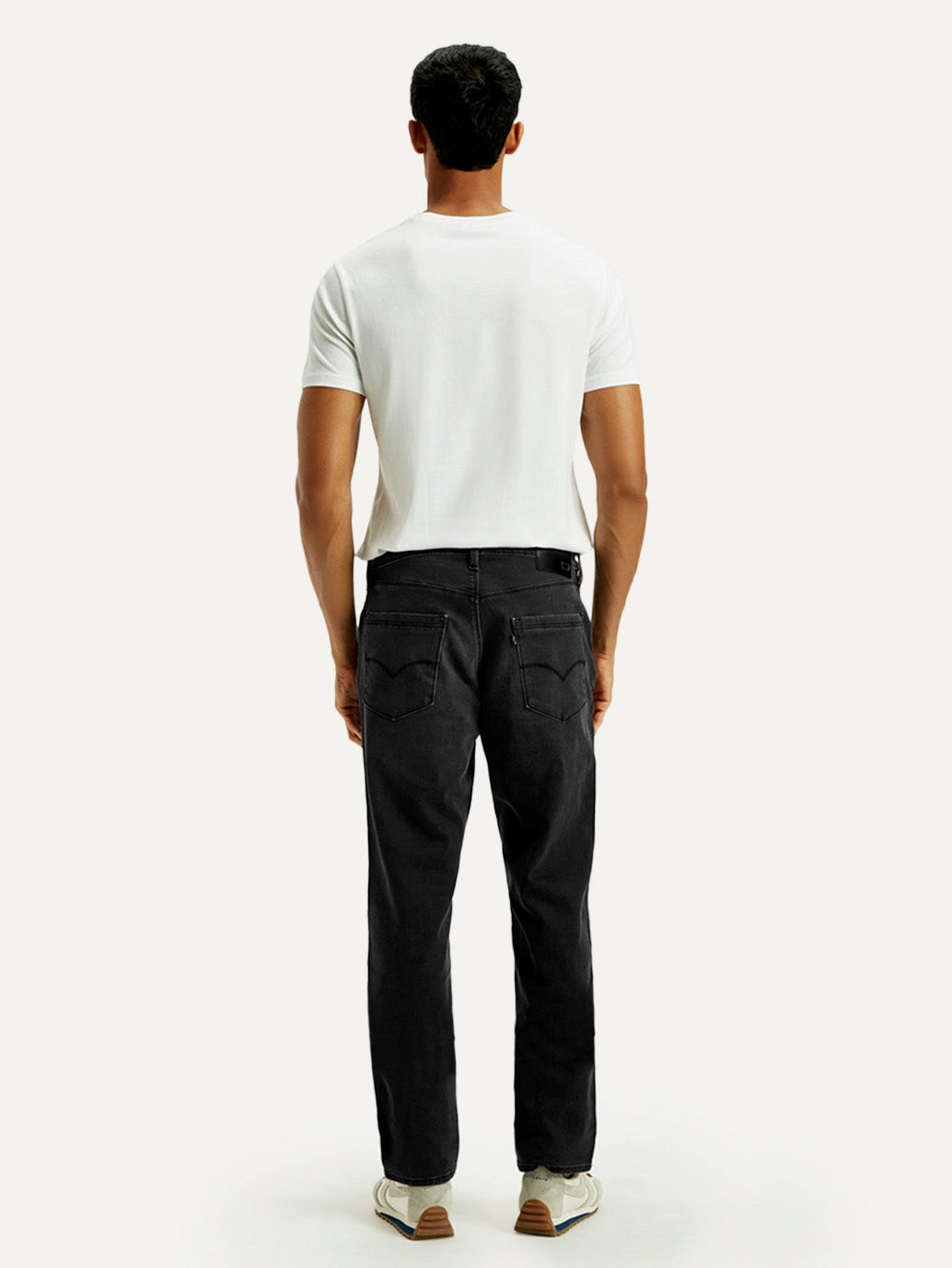 Men's Redloop 541 Black Athletic Tapered Fit Mid Rise Jeans Clean Aesthetic