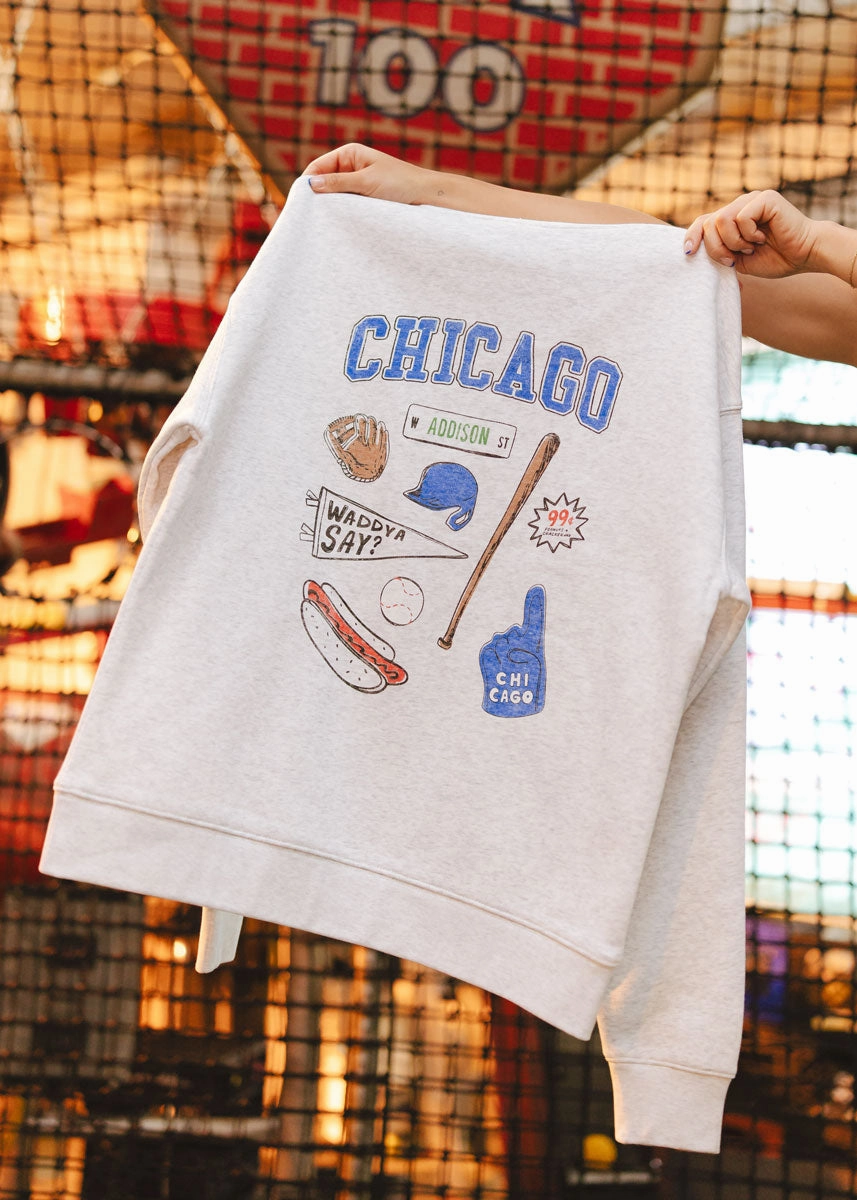 Essential Comfort Unisex style Chicago Game Day Icons Sweatshirt