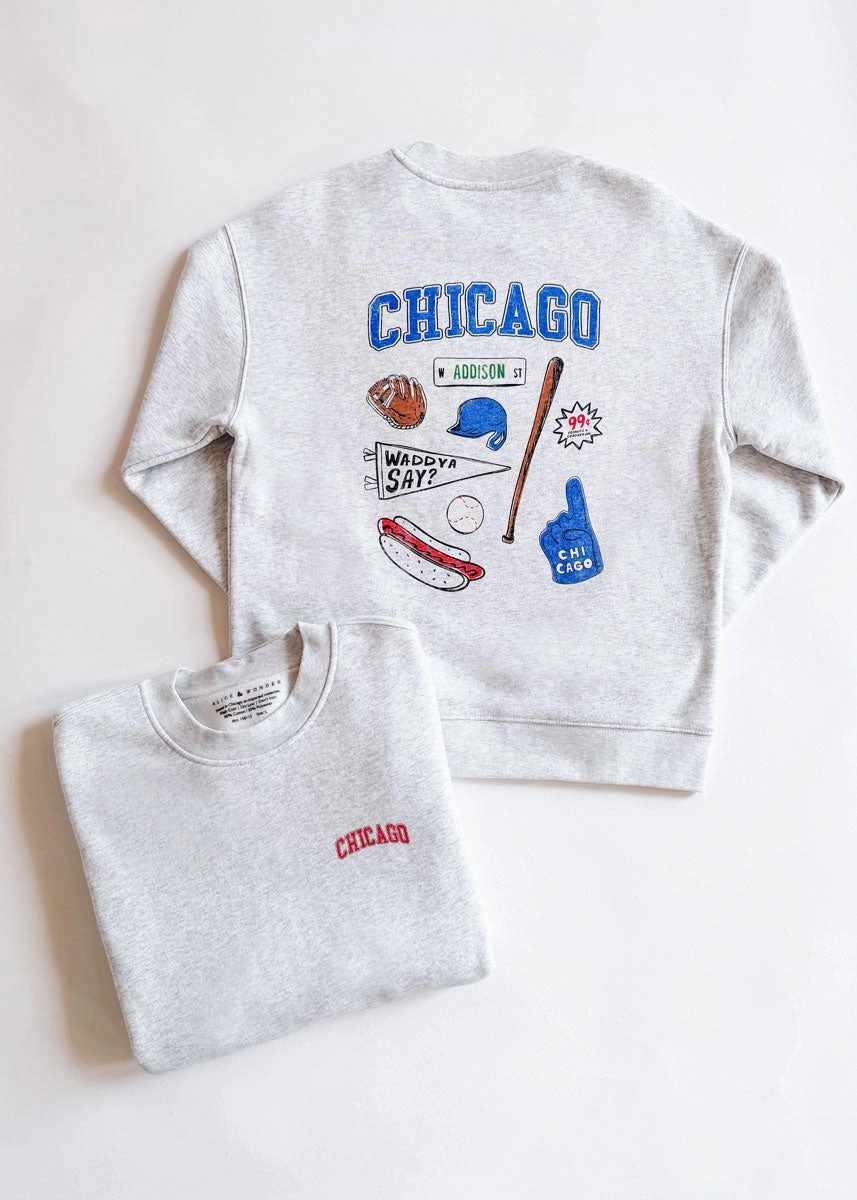 Quick Change Stylish Wear Chicago Game Day Icons Sweatshirt