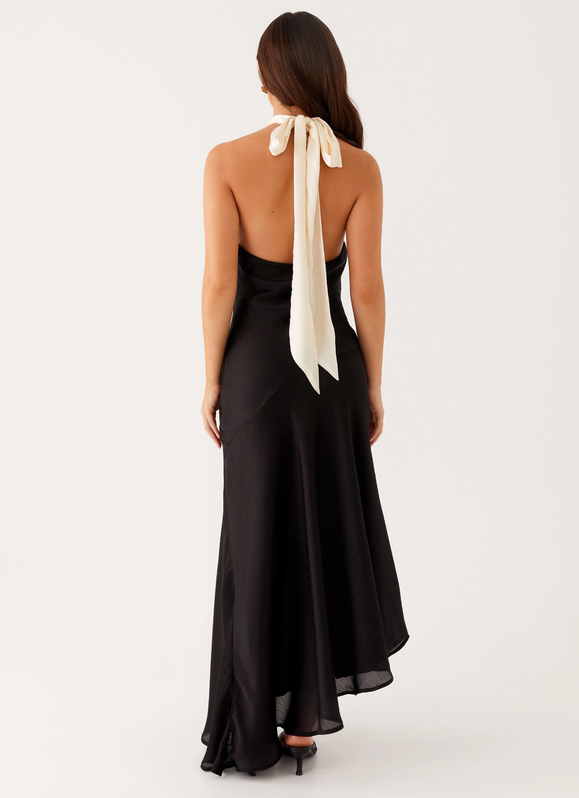 Night Owl Maxi Dress - Black Chain-Detail