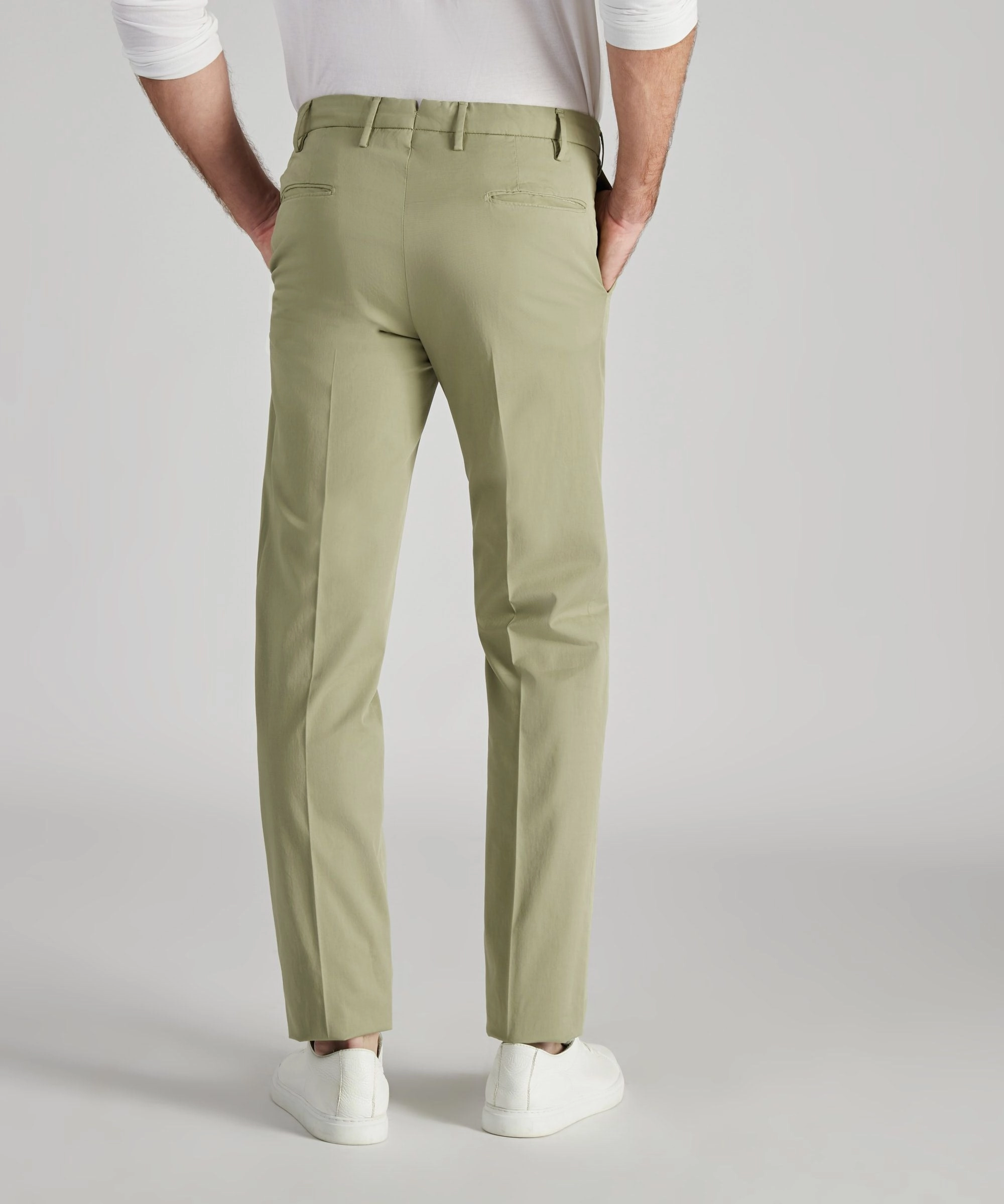 Slim-fit certified Royal Batavia cotton trousers Lightweight Layer Cozy Stretch Fit