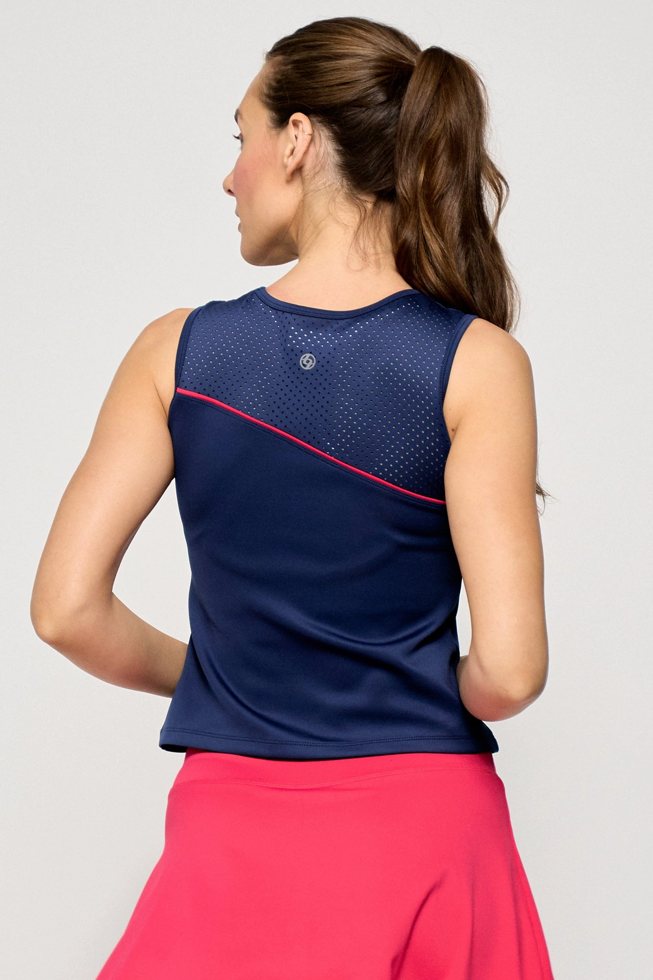 area saturation Sporty Tank - Marine/Raspberry