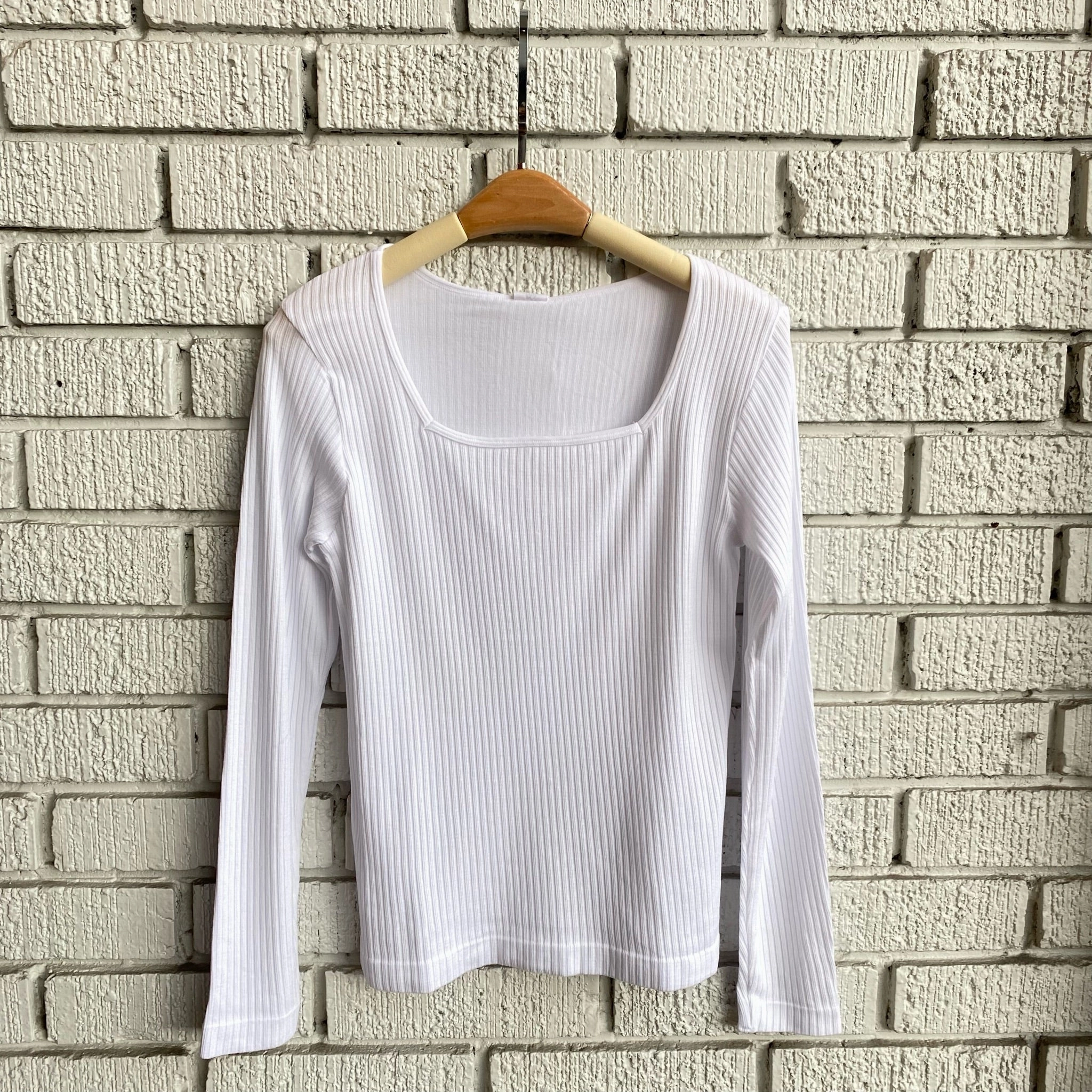 EDA Ribbed Square Neck Top Classic lover Headband