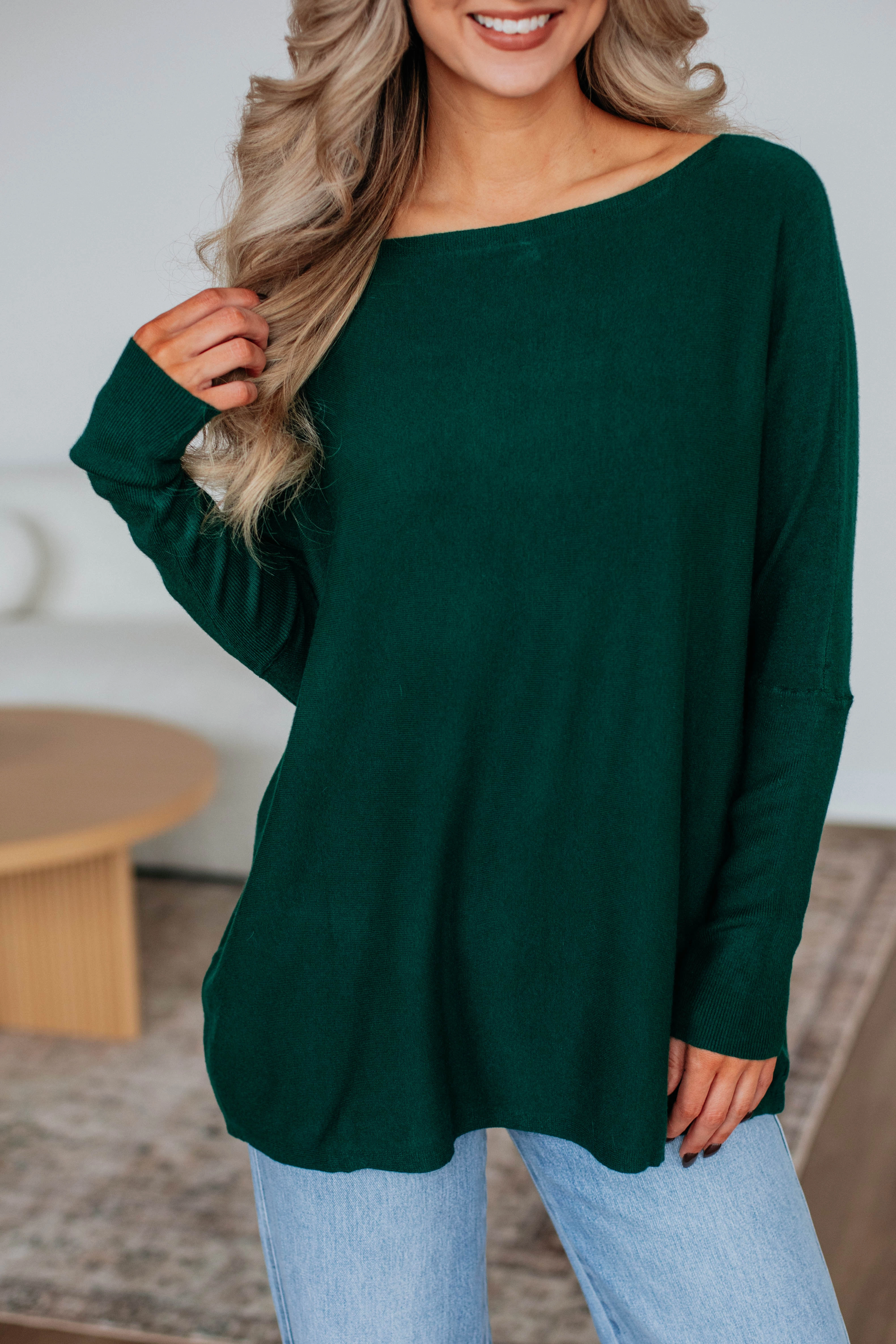 Hypoallergenic Wool Mix Edella Sweater - Hunter Green