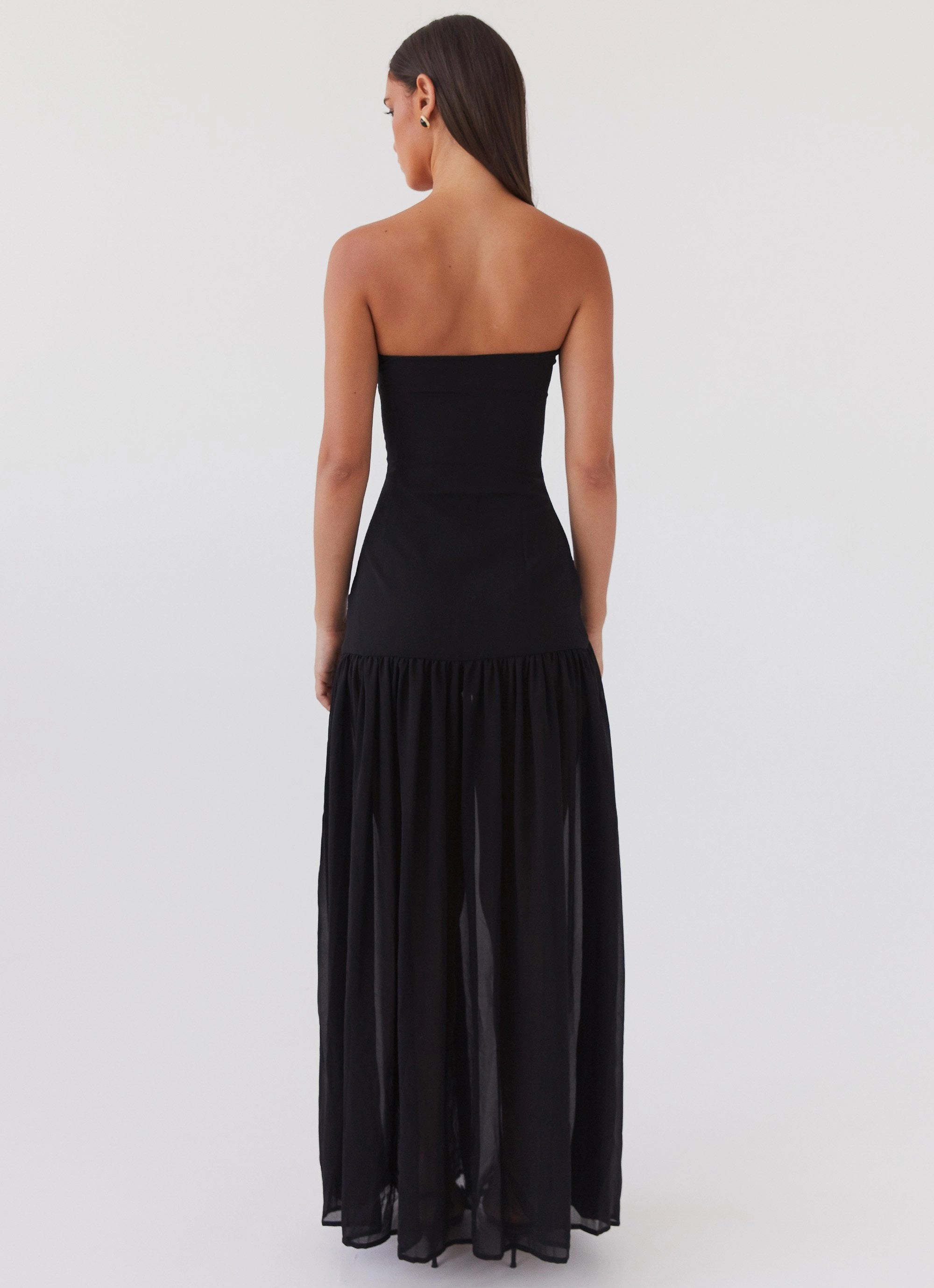 Eden Strapless Maxi Dress - Black Effortless Vibe