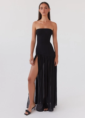 Eden Strapless Maxi Dress - Black Rural Charm