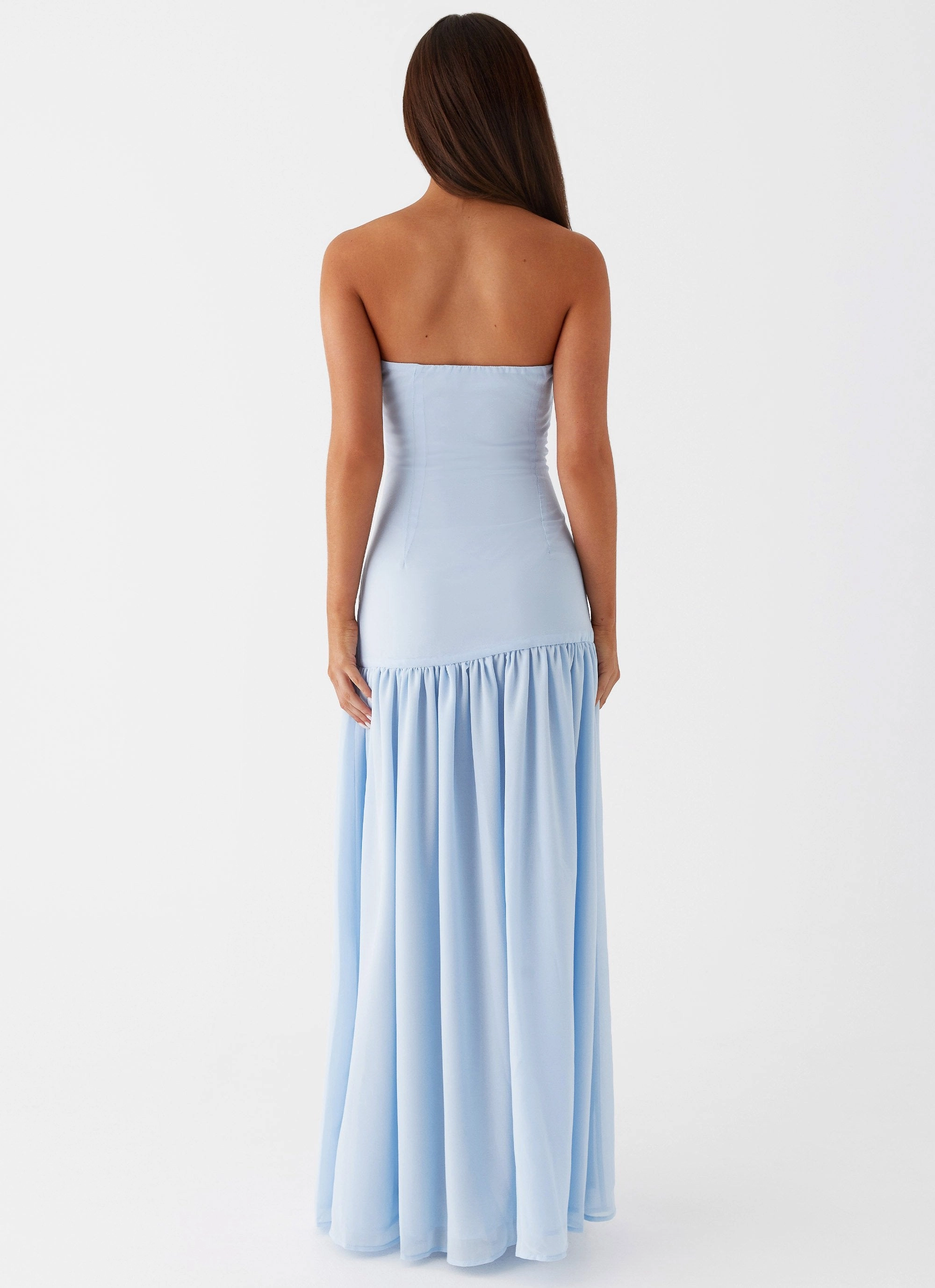 Comfortable Fashion Eden Strapless Maxi Dress - Blue