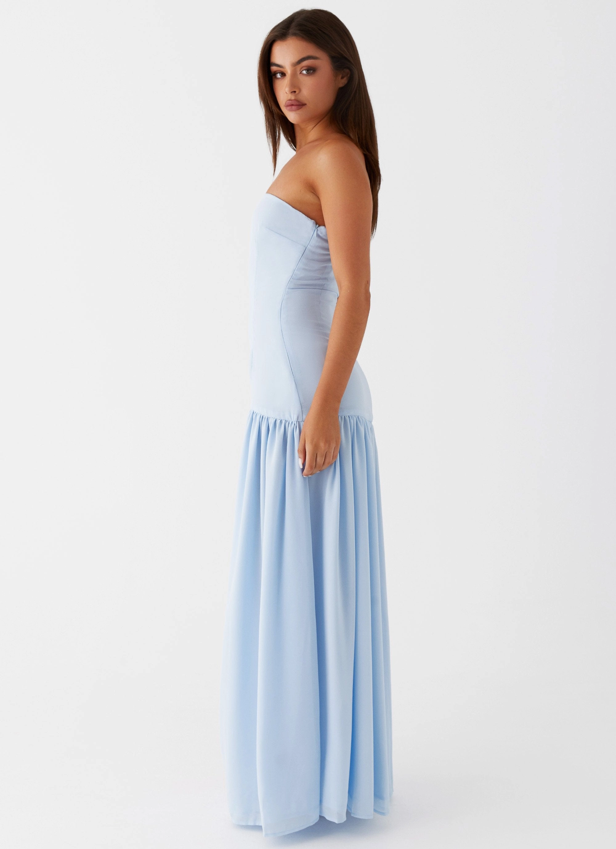 Eden Strapless Maxi Dress - Blue Modern Twist