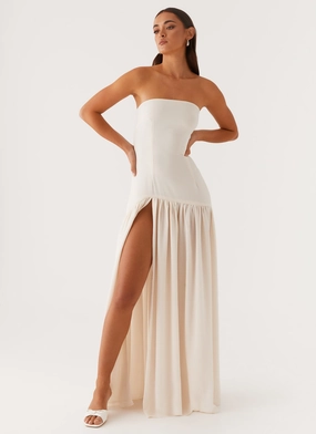 Eden Strapless Maxi Dress - Ivory Sophisticated Wear