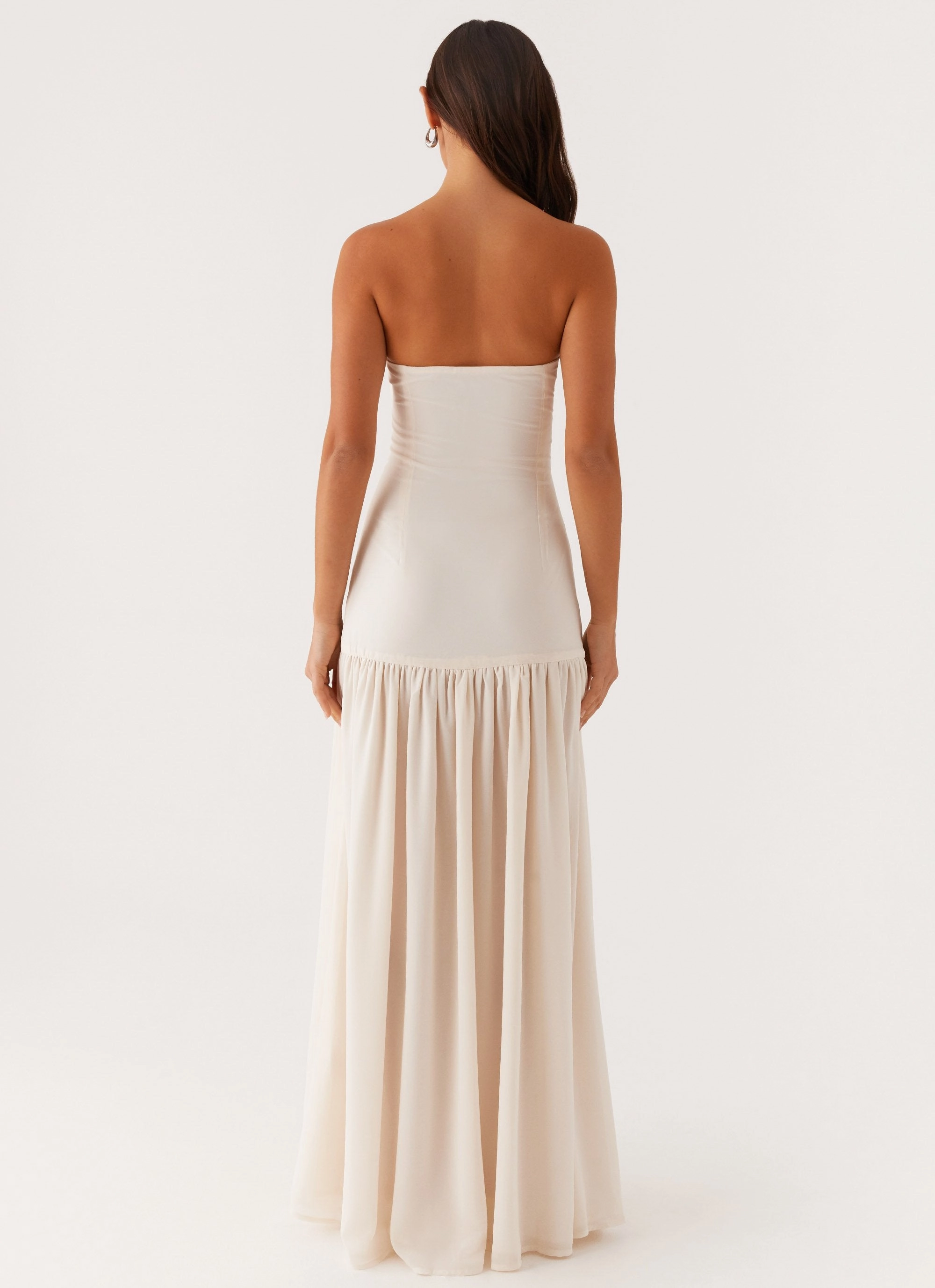 Eden Strapless Maxi Dress - Ivory Charming Fit