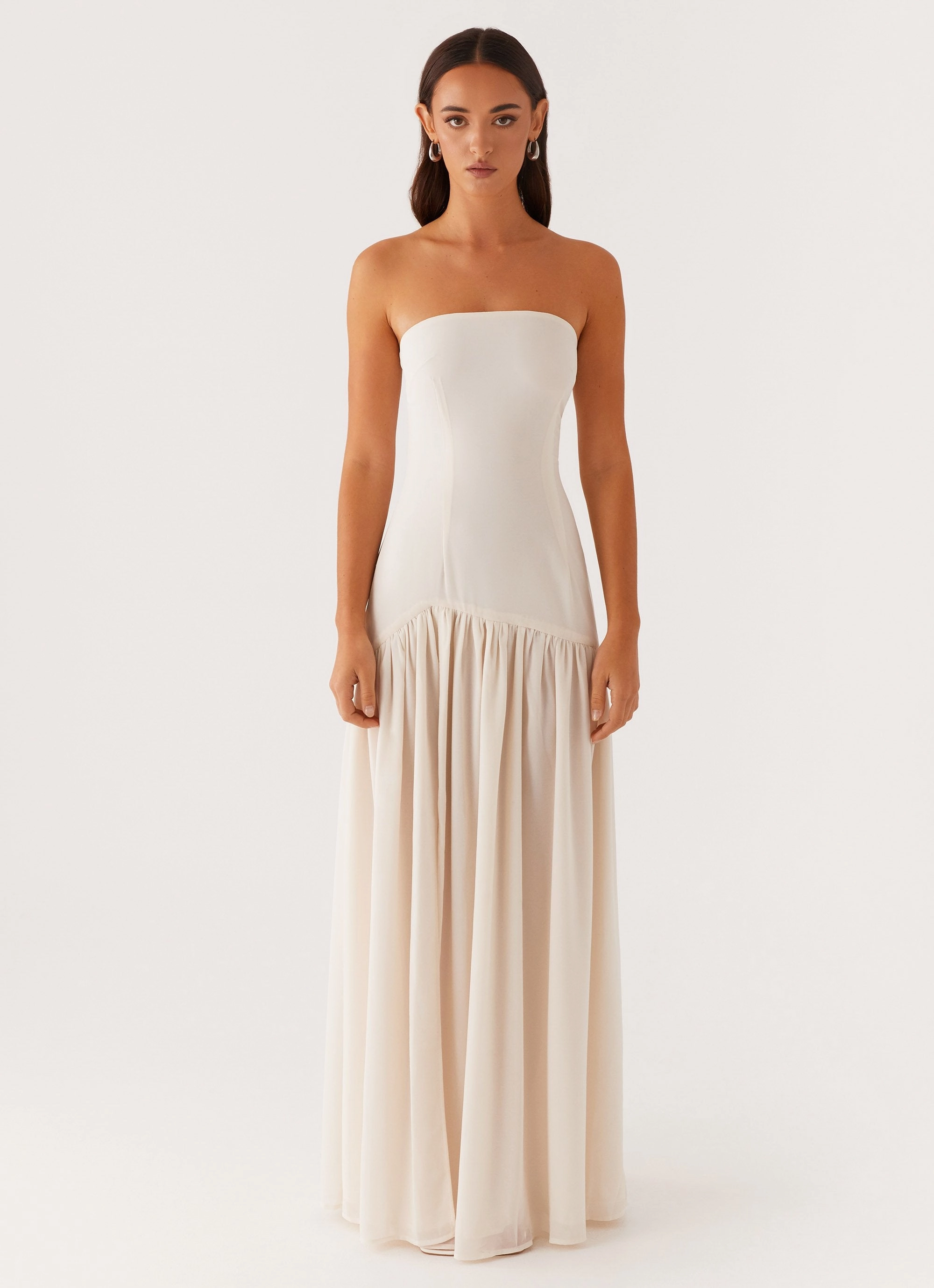 Light Rhythm Family Vibe Eden Strapless Maxi Dress - Ivory