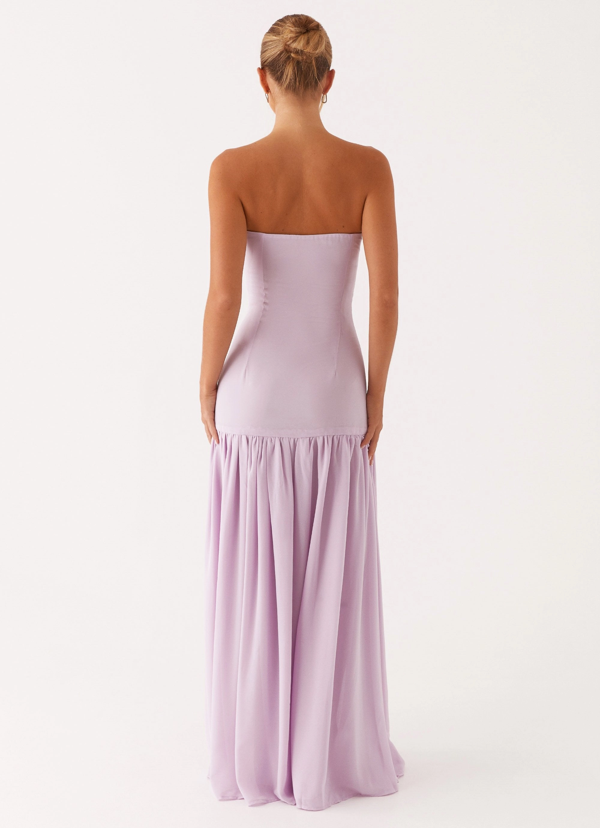 Eden Strapless Maxi Dress - Lilac Smart Design Sporty-Look