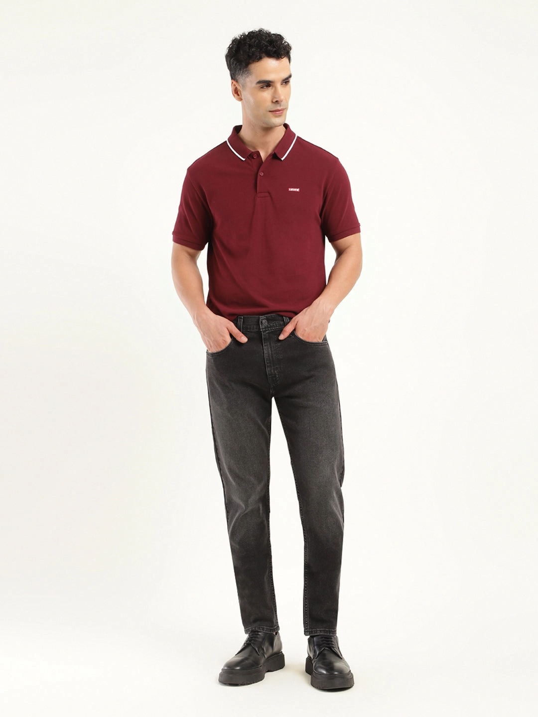 Men's 512 Black Slim Tapered Fit Mid Rise Jeans Relaxed Style Lightweight Durable Effortless casual