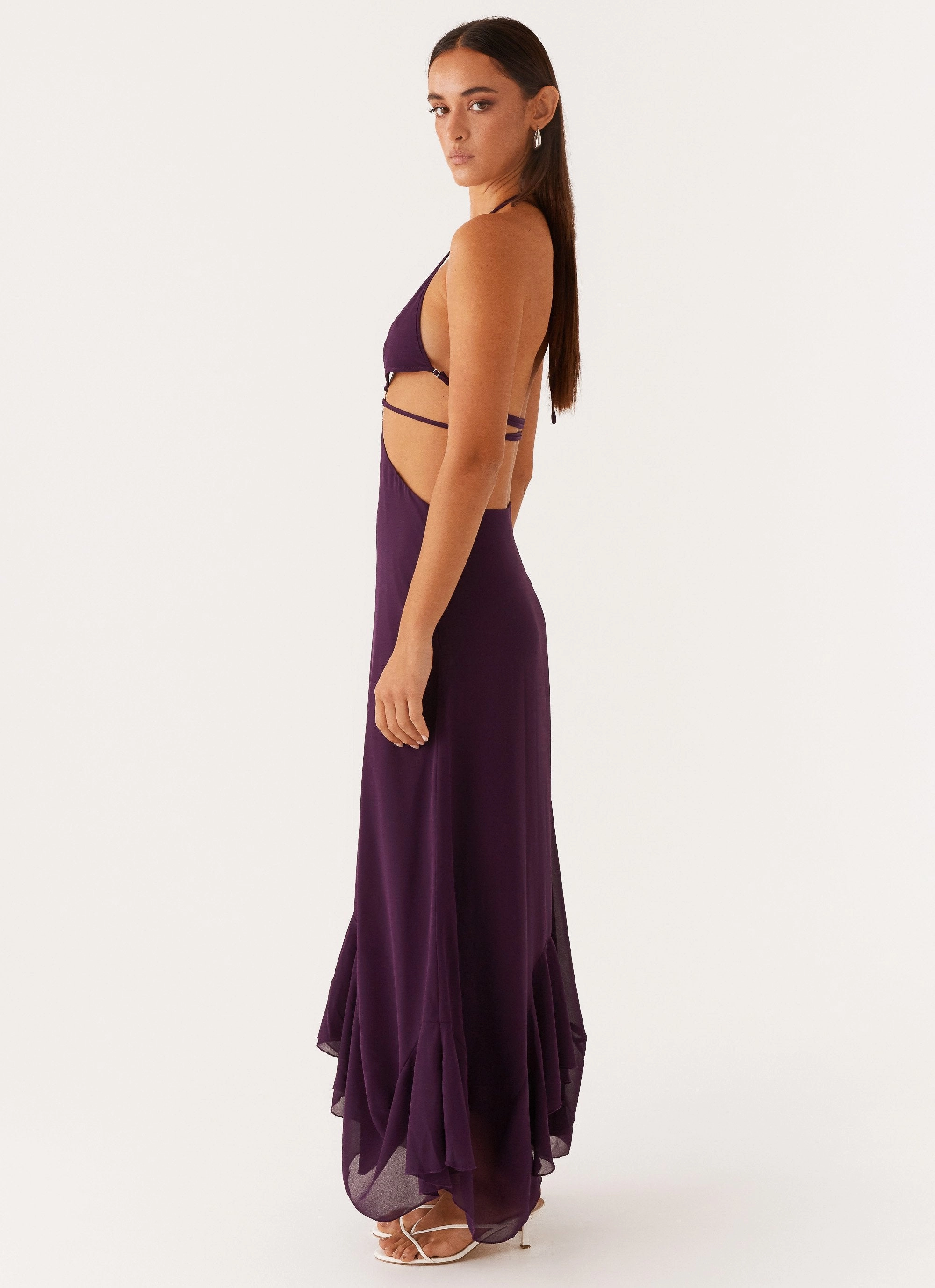 Bronx Halterneck Maxi Dress - Mulberry Repair-Friendly