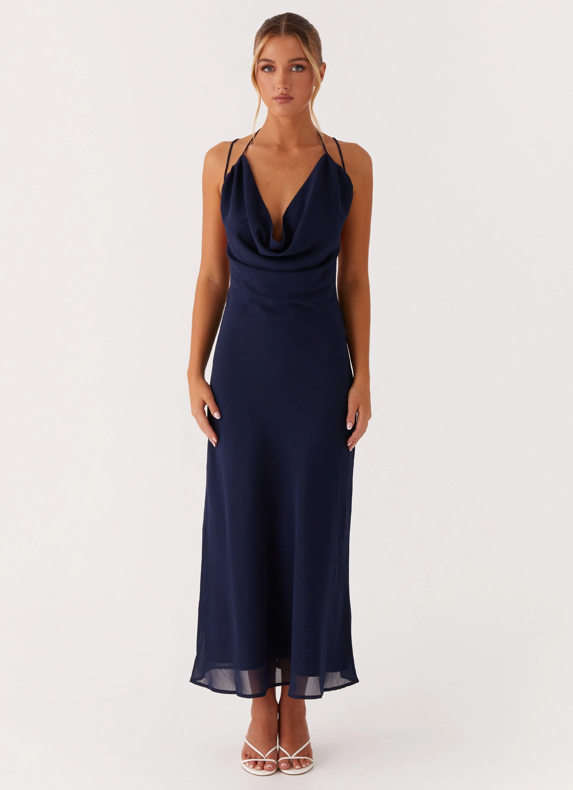Mood Booster Clover Club Maxi Dress - Navy