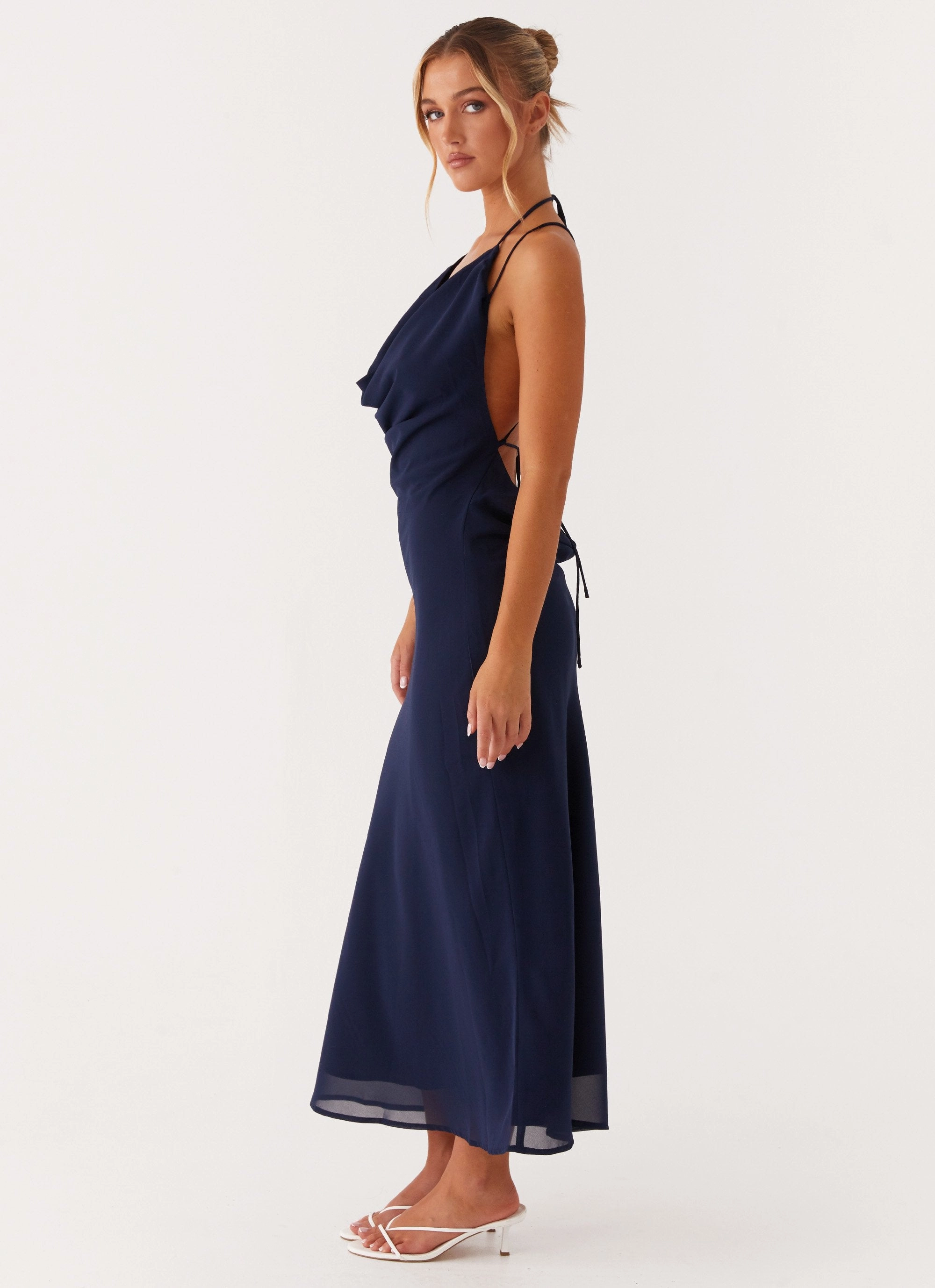 NonIrritatingLining Clover Club Maxi Dress - Navy