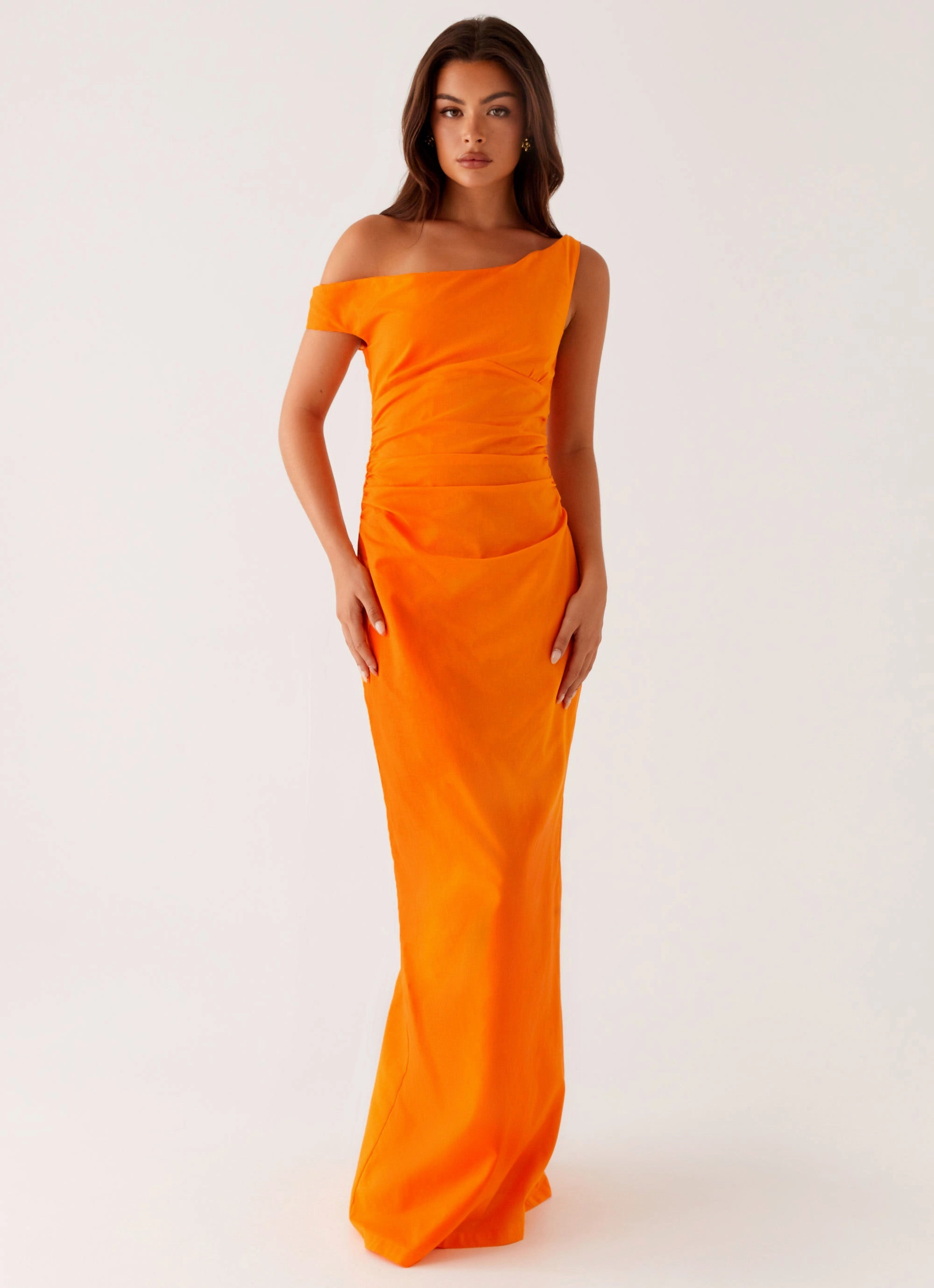Contemporary Style Adjustable Straps Ignite Maxi Dress - Orange